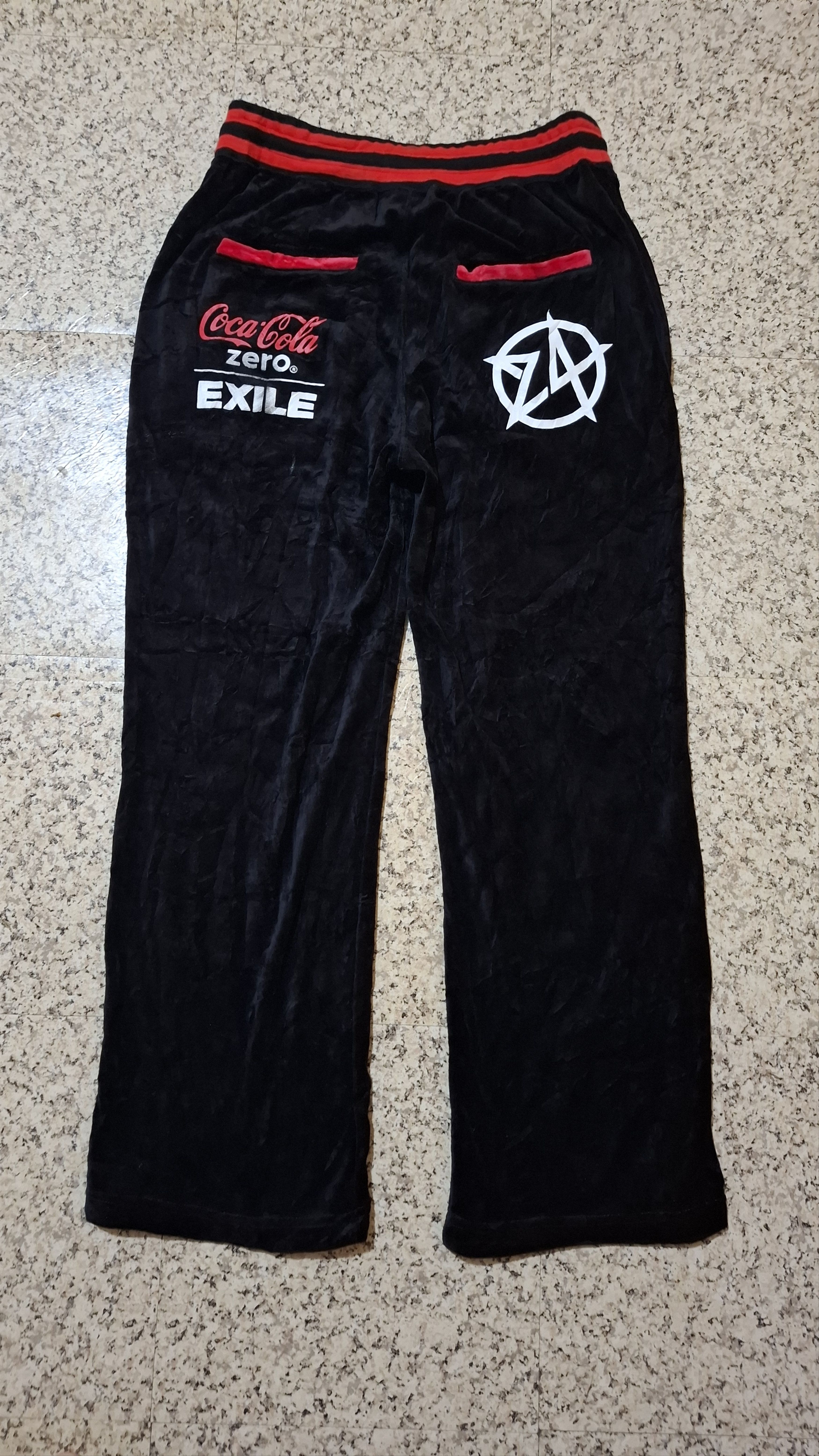 Japanese Brand 24Karats x EXILE x Coca-Cola Zero Velour Sweetpants RARE Size US 34 / EU 50 - 22 Thumbnail