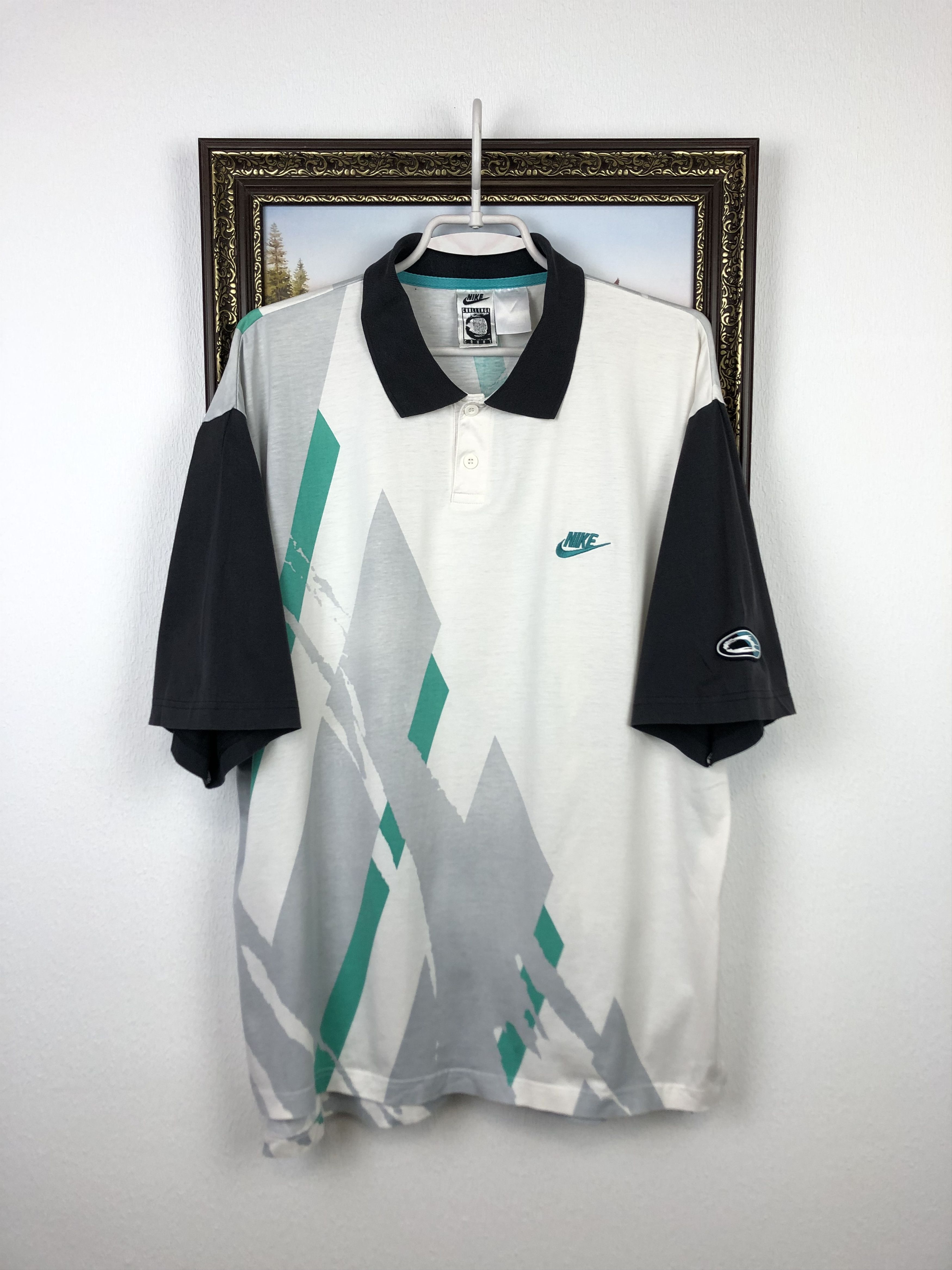 Nike Vintage Nike Challenge Court Agassi Polo Tennis Shirt Mens Size US XL / EU 56 / 4 - 1 Thumbnail