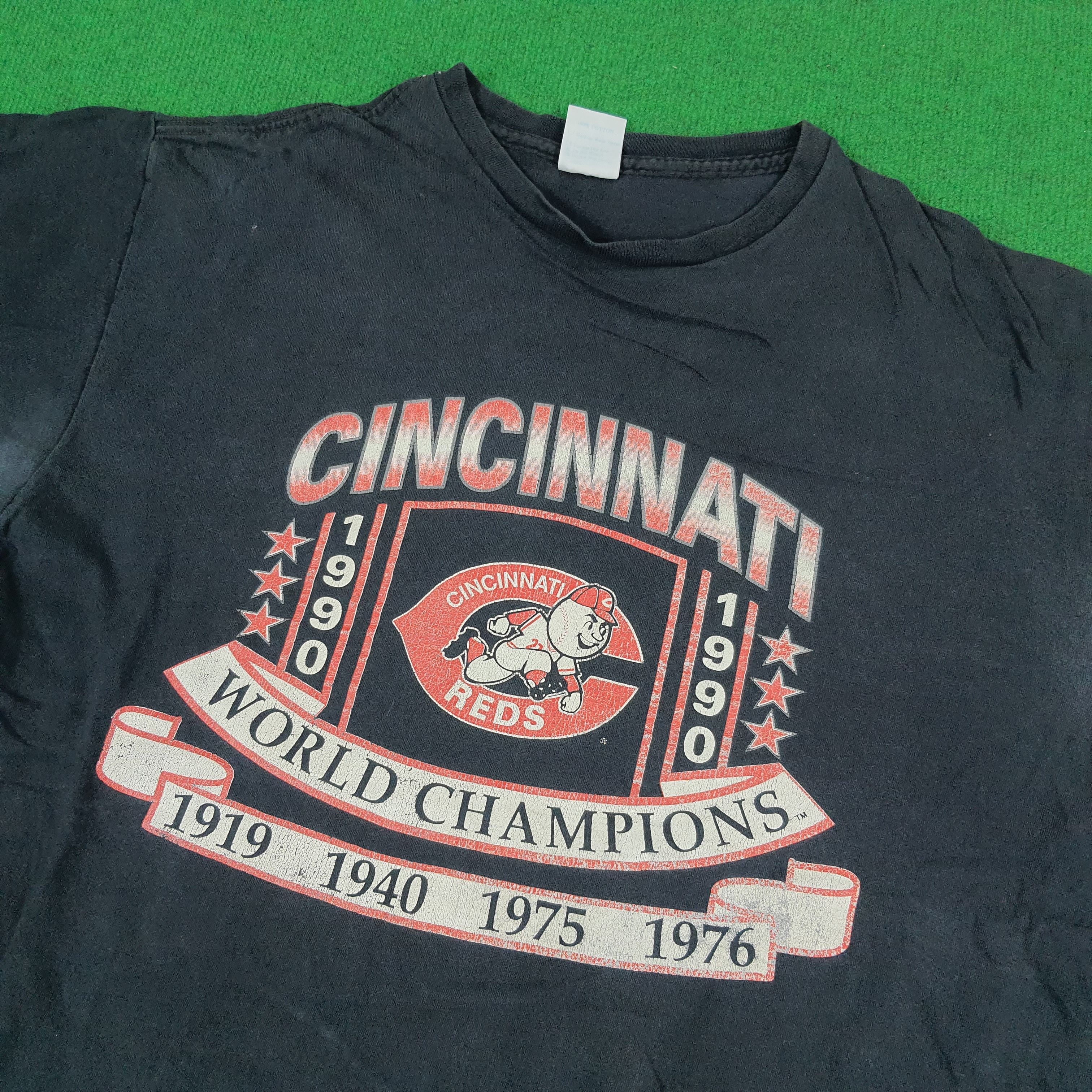 MLB × Vintage Vintage Cincinnati Reds 90s World Champion Baseball T-shirt Size US XL / EU 56 / 4 - 2 Thumbnail