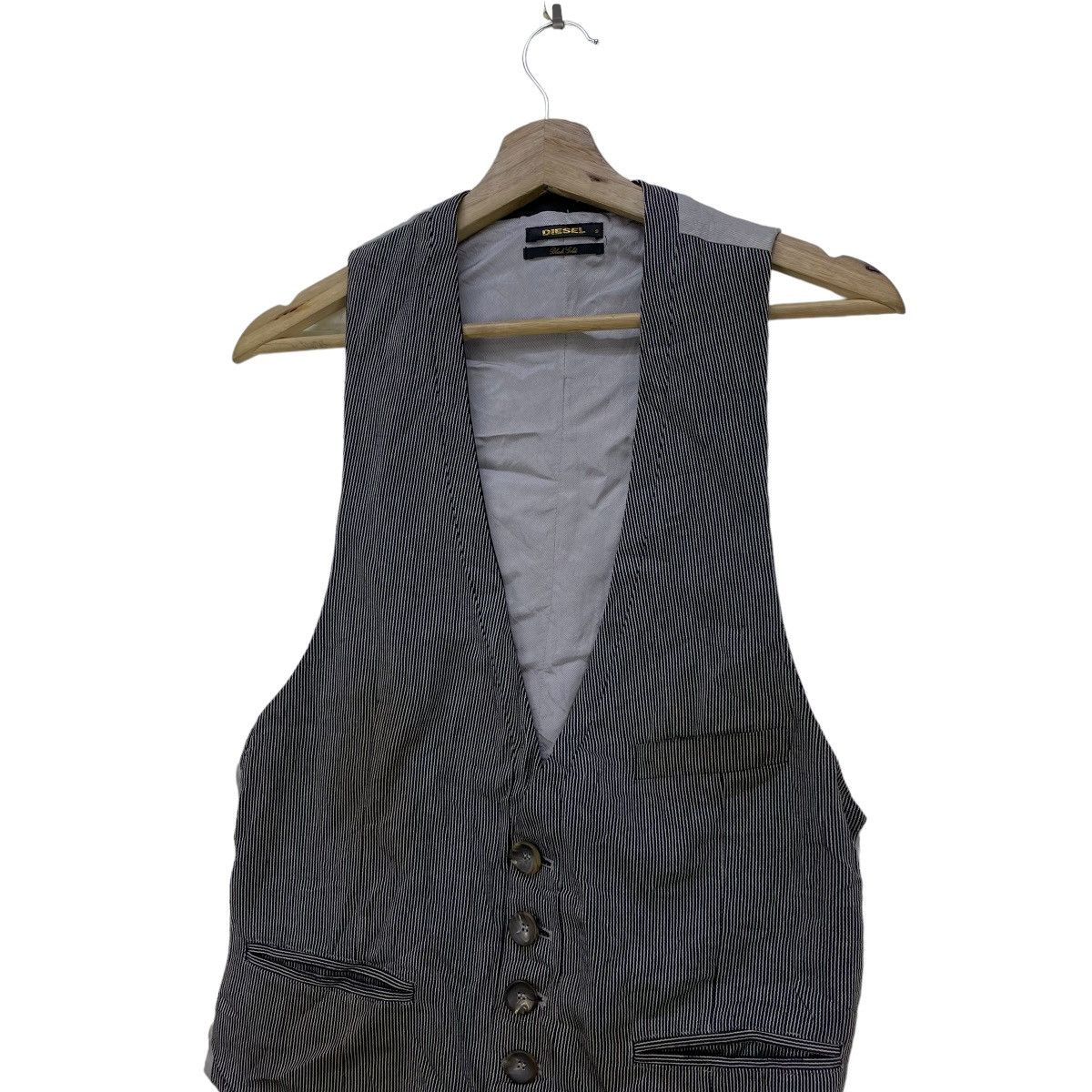 Diesel Vtg Diesel Black Gold Tank Top Jacket Size S / US 4 / IT 40 - 4 Thumbnail