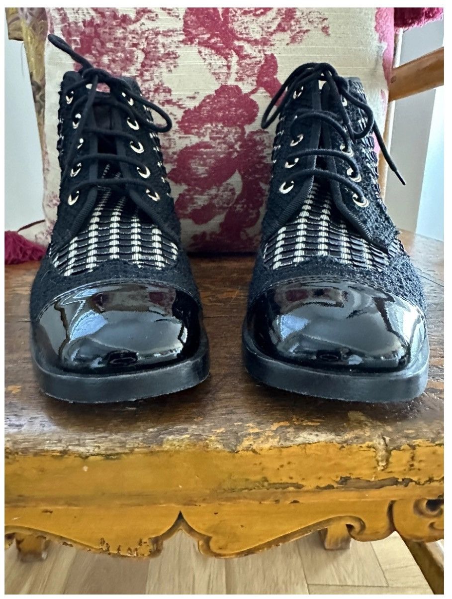Chanel Tweed Ankle Boots made in Italy Size US 7 / IT 37 - 6 Thumbnail