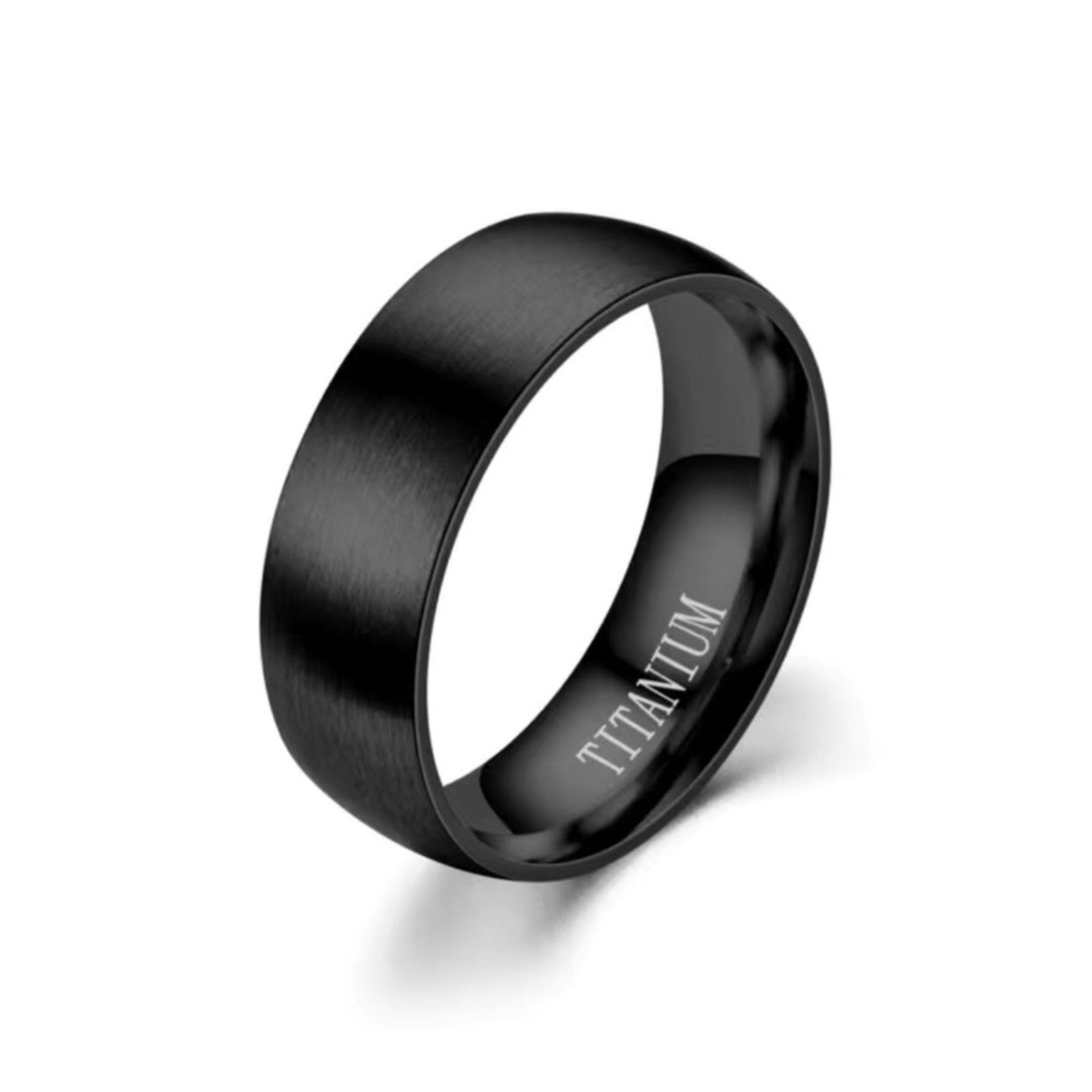 Jewelry Men’s matte frosted titanium steel band ring NWT 12 Size ONE SIZE - 1 Thumbnail
