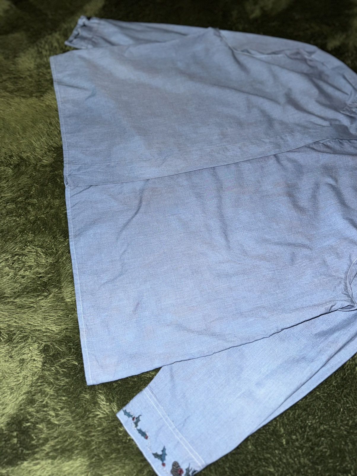Japanese Brand High Gate Japan Hand-Dye Embroidery Shirt Indigo Size US XL / EU 56 / 4 - 5 Thumbnail