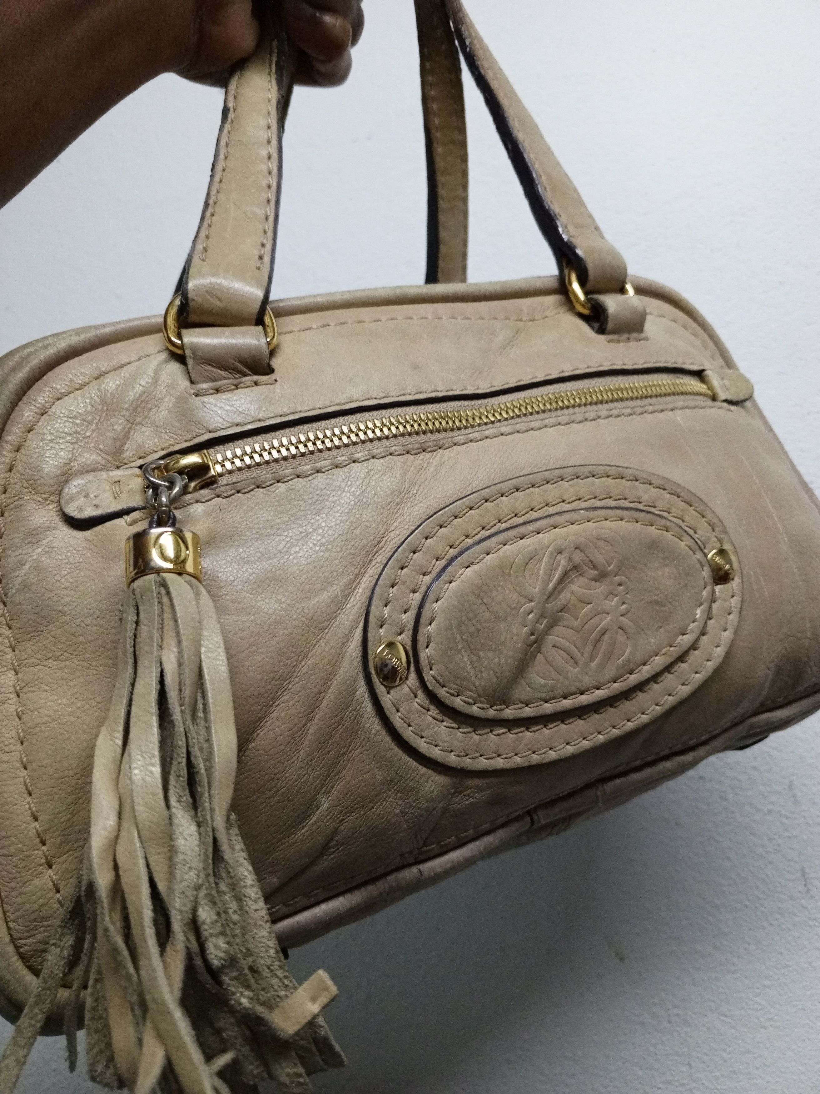Loewe LOEWE 340712 BEIGE LEATHER HANDLE BAGS Size ONE SIZE - 6 Thumbnail