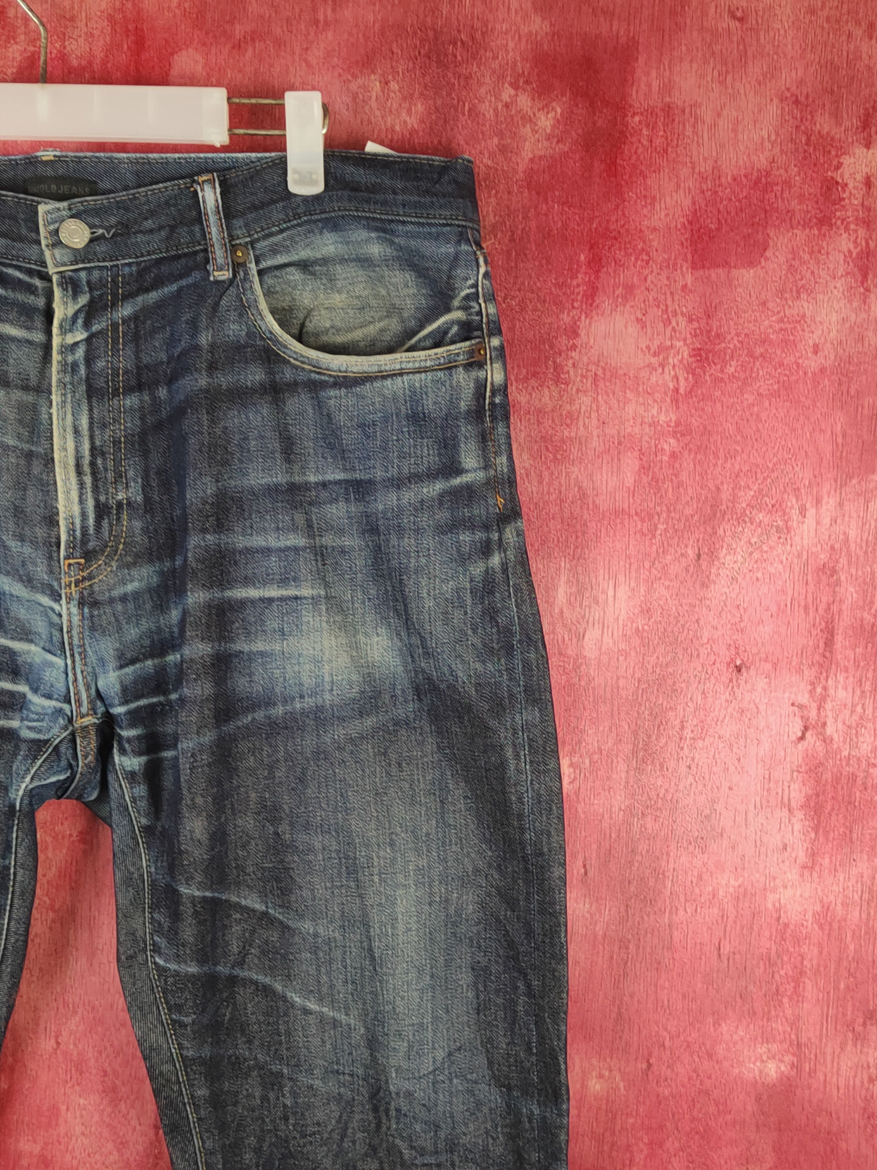 Japanese Brand Uniqlo Dark Blue Distressed Ripped Jeans #S1656 Size US 36 / EU 52 - 5 Thumbnail