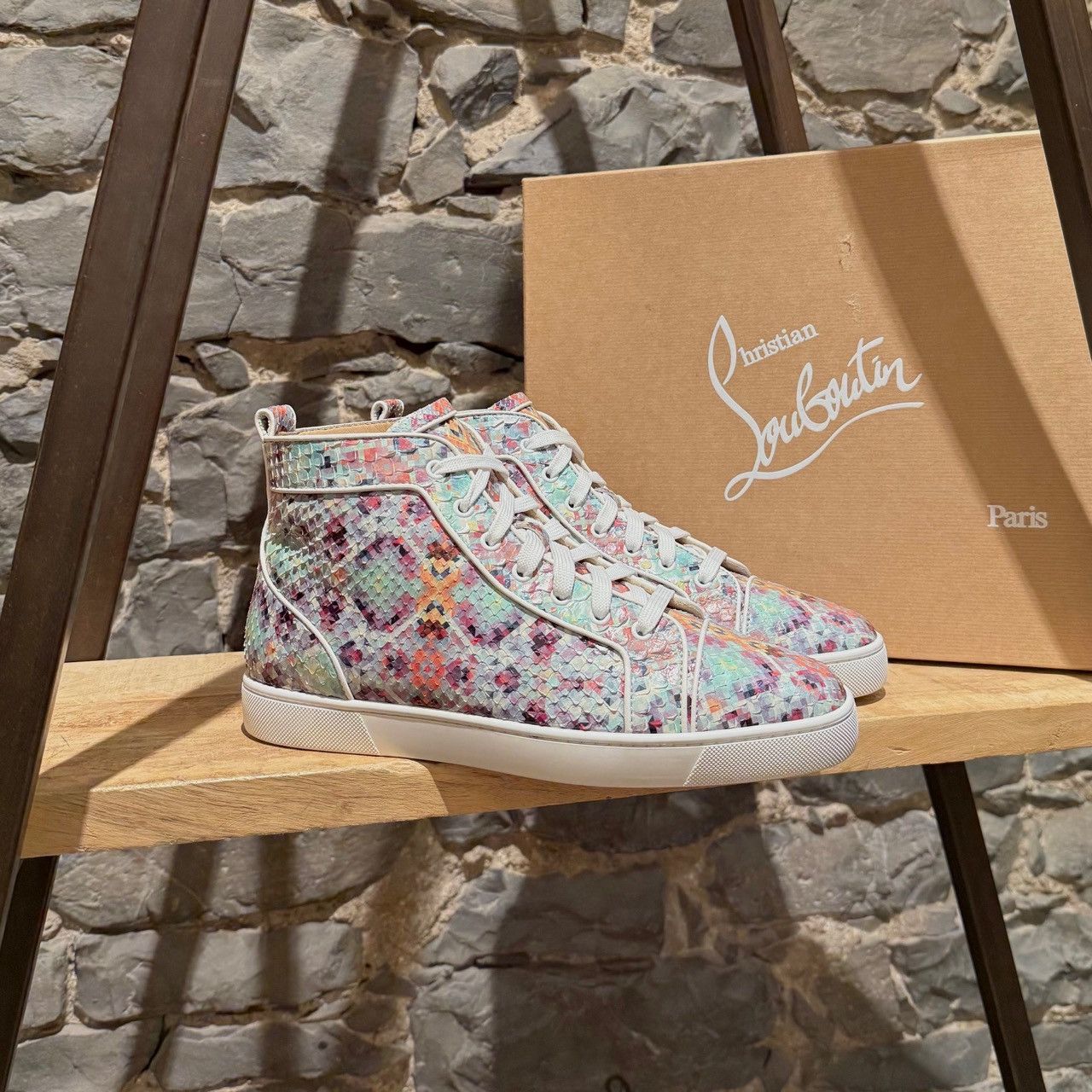 Christian Louboutin Christian Louboutin Louis Orlato Python Pixel Sneakers Size US 10 / EU 43 - 1 Thumbnail