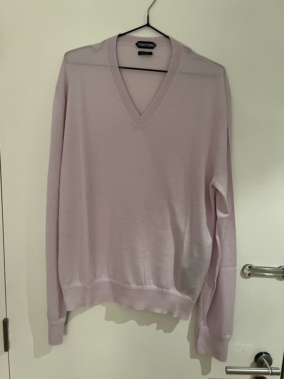 Tom Ford TOM FORD jumper 54 Italy 70% Cashmere 30% Silk Pink Size US XL / EU 56 / 4 - 1 Thumbnail