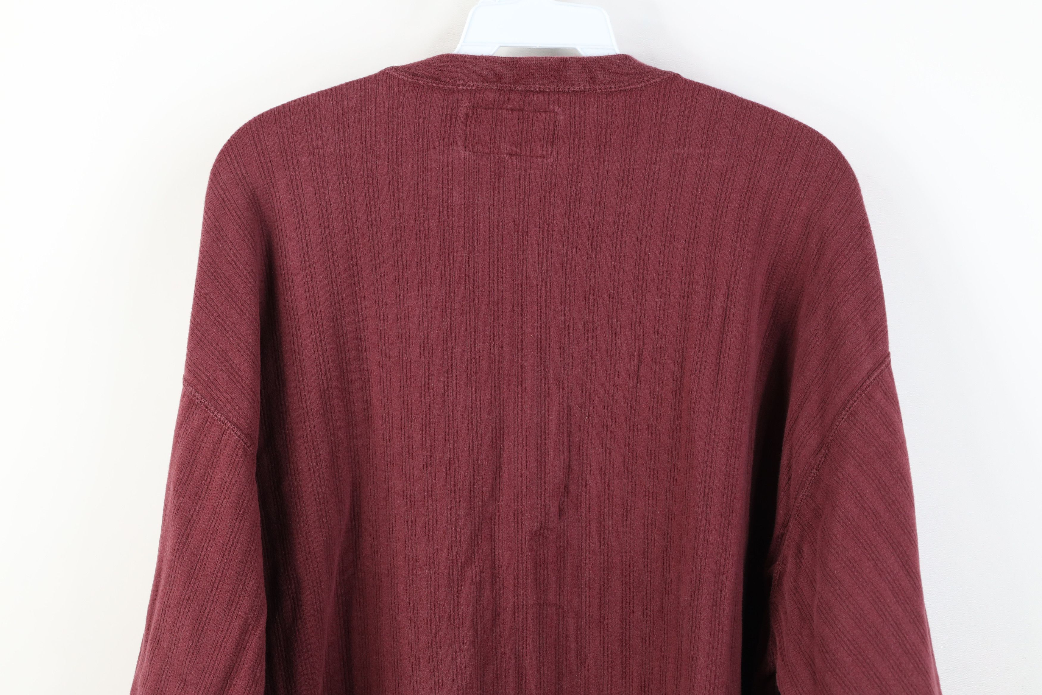 Vintage Vintage 90s Streetwear Knit Long Sleeve Henley T-Shirt Size US L / EU 52-54 / 3 - 12 Thumbnail