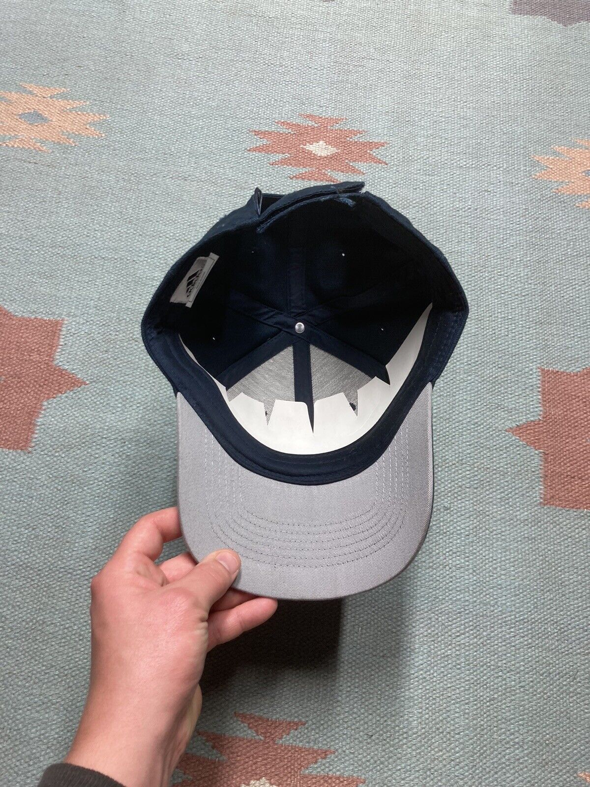 Adidas × Vintage adidas Strapback hat cap 3 stripe logo spell out athletic Size ONE SIZE - 5 Thumbnail