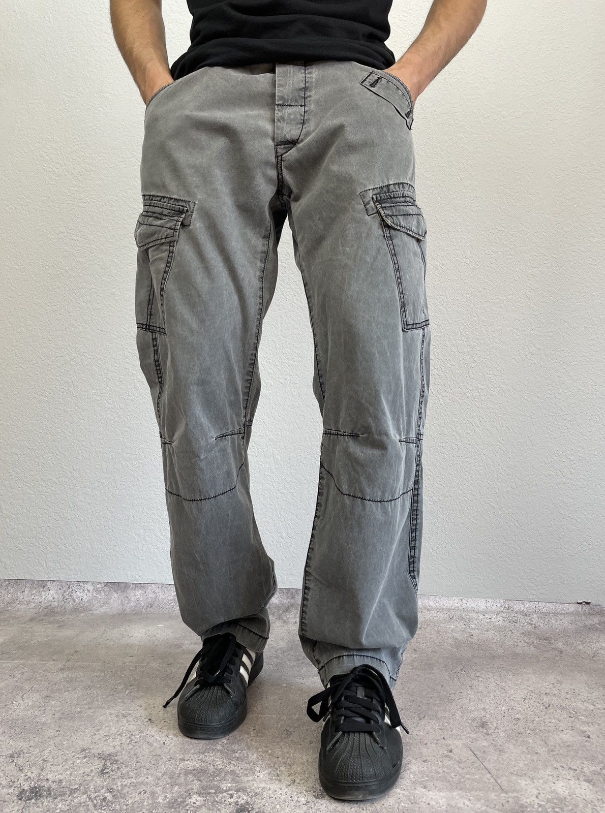 G-Star × Japanese Brand × Vintage Vintage Junya Watanabe Balenciaga Style Bondage Cargo Pants Size US 32 / EU 48 - 2 Thumbnail