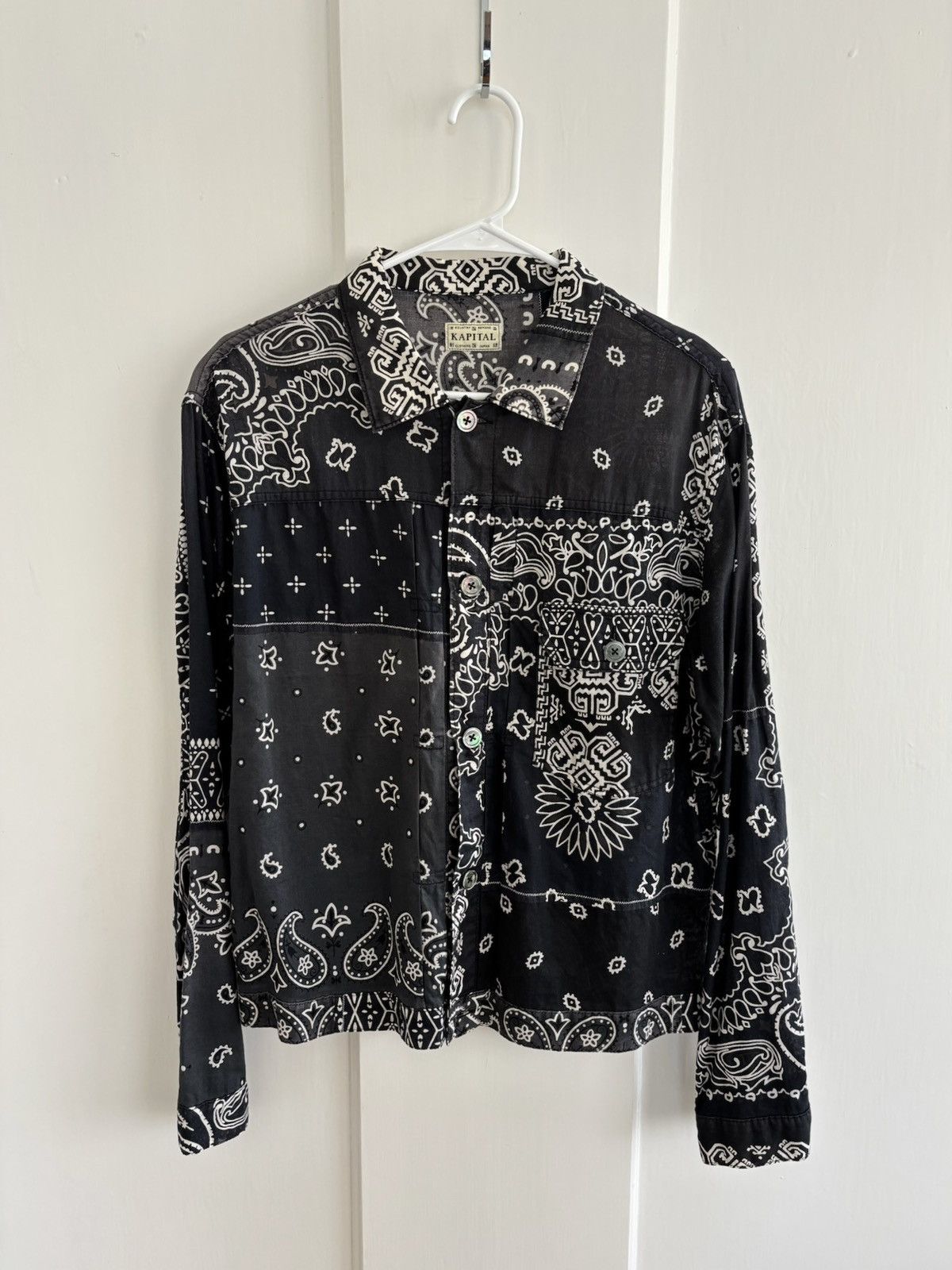 Kapital Kapital Gauze Bandana Patchwork 1st Jacket - Black Size US M / EU 48-50 / 2 - 1 Thumbnail