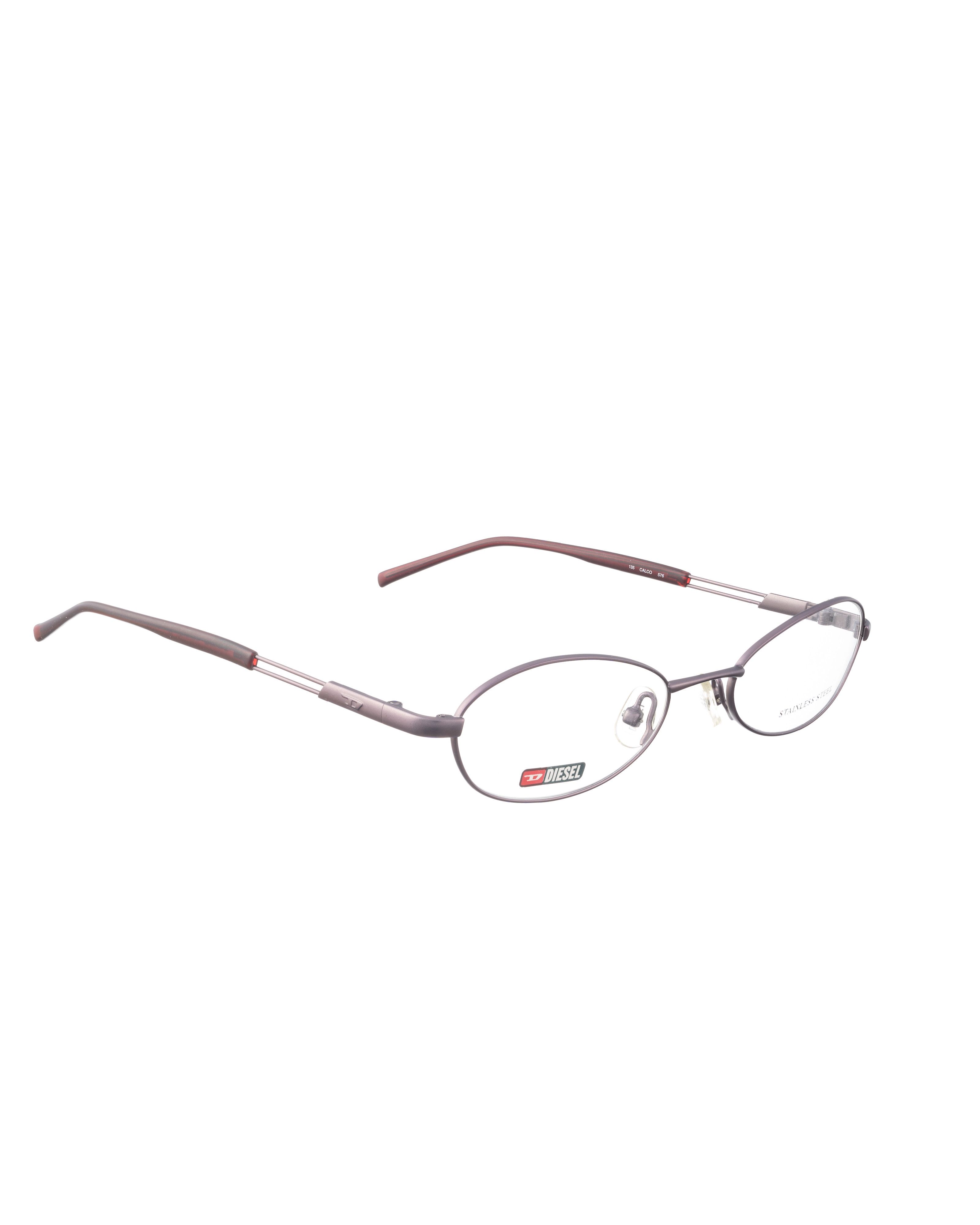 Diesel Diesel 90s Thin Brown Metallic Oval Glasses Size ONE SIZE - 1 Thumbnail