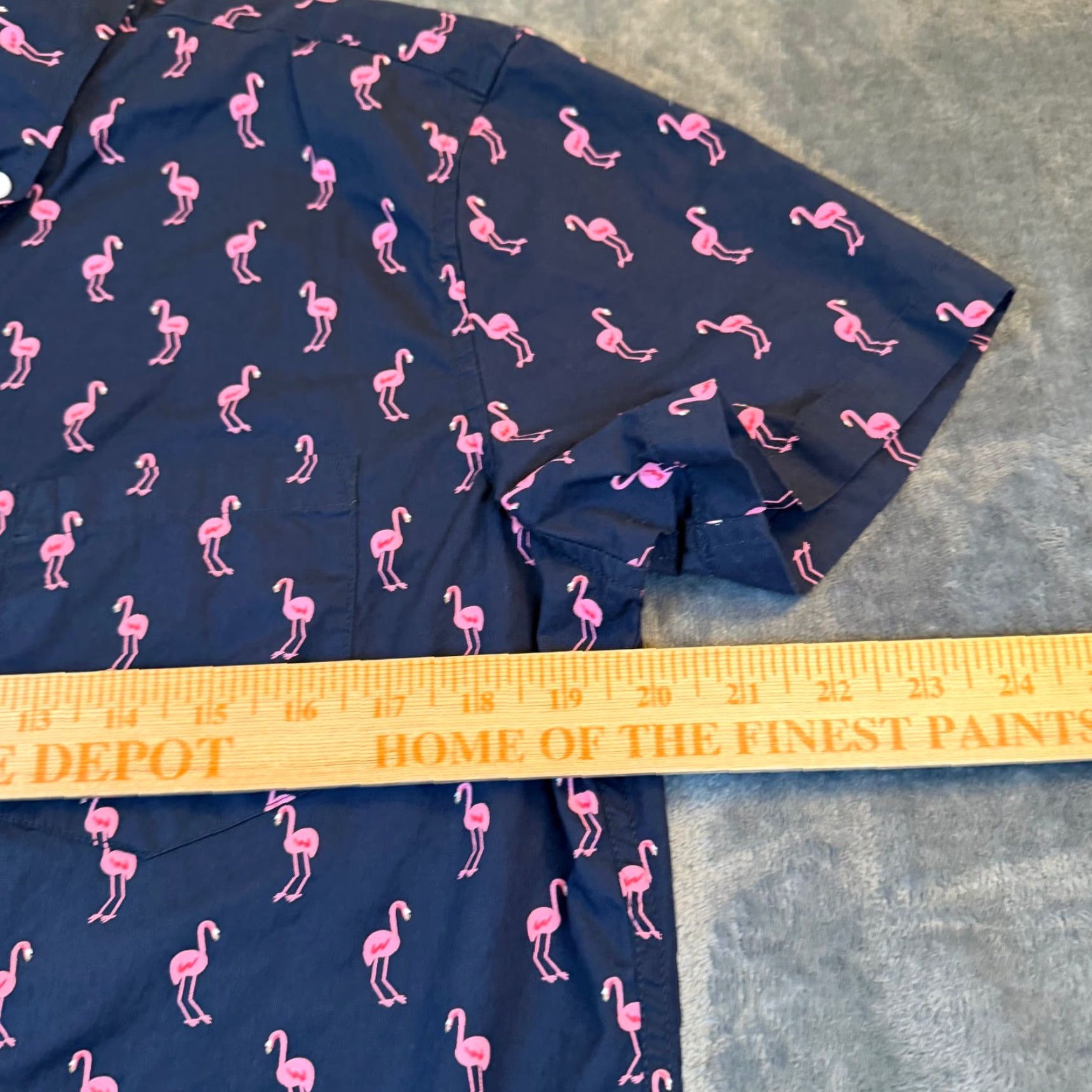 J.Crew J.Crew Flex Washed Slim Fit Flamingo Short Sleeve Button-Down Shirt Mens M Size US M / EU 48-50 / 2 - 6 Thumbnail