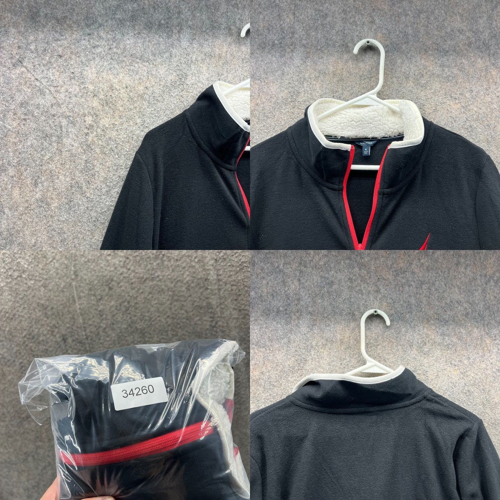 Nautica Nautica Jacket XL Black Full Zip Fleece Sherpa Collar Windbreaker Casual Mens Size US XL / EU 56 / 4 - 8 Thumbnail