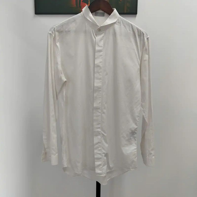 Dior Dior White Cotton Long Sleeve Shirt for Spring 0089 Size US S / EU 44-46 / 1 - 1 Thumbnail