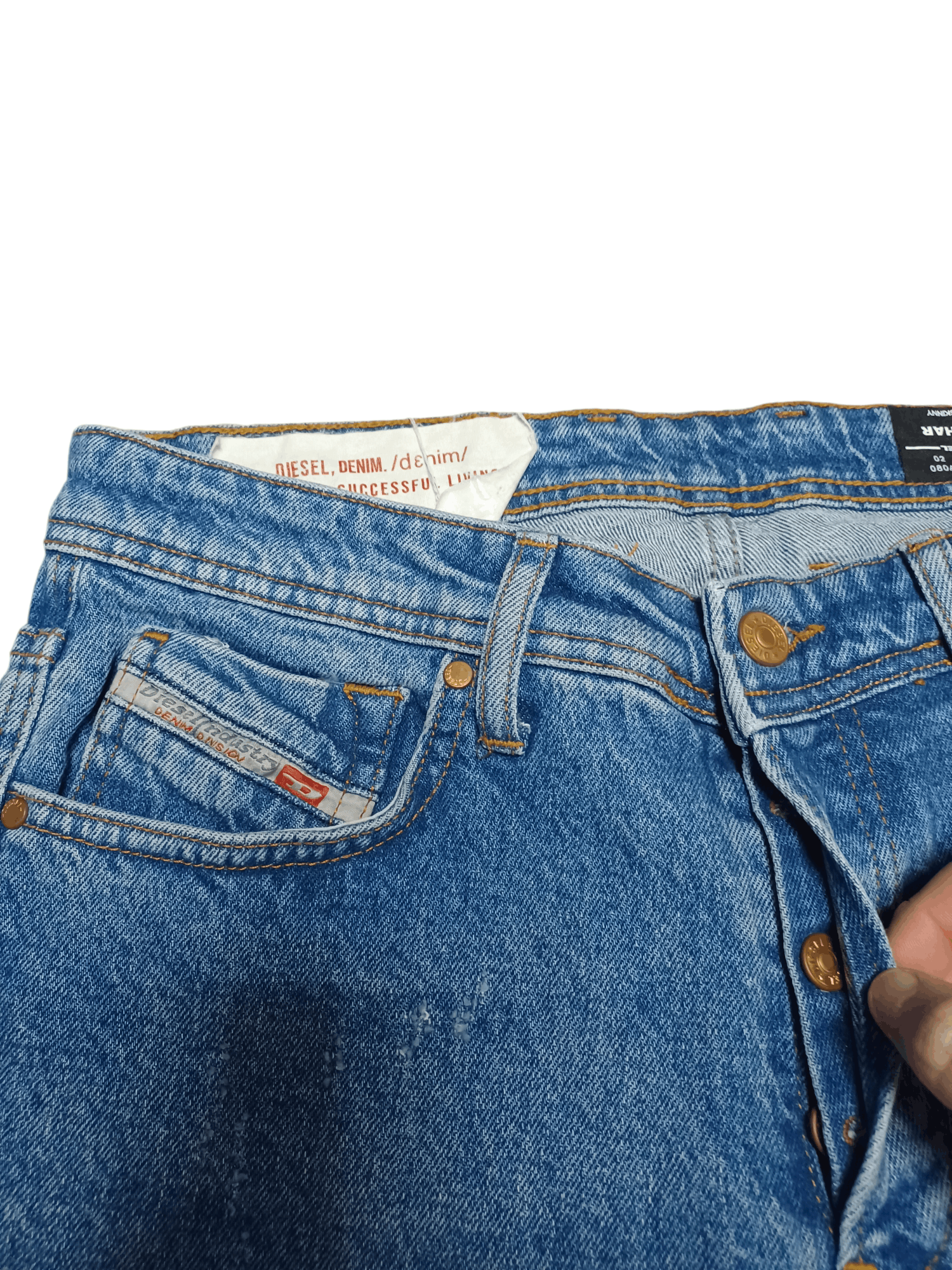Diesel DIESEL MADE IN ITALY DISTRESSED AVANT GARDE JEANS DENIM Size US 31 - 4 Thumbnail
