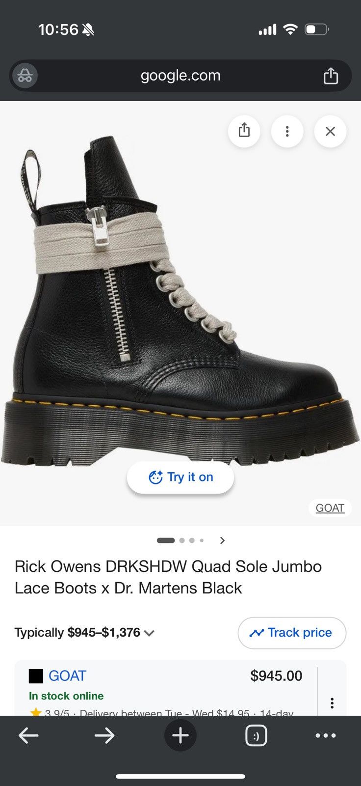 Rick Owens Rick Owens Doc Martens quadsole jumbolace Size US 9 / EU 42 - 4 Thumbnail