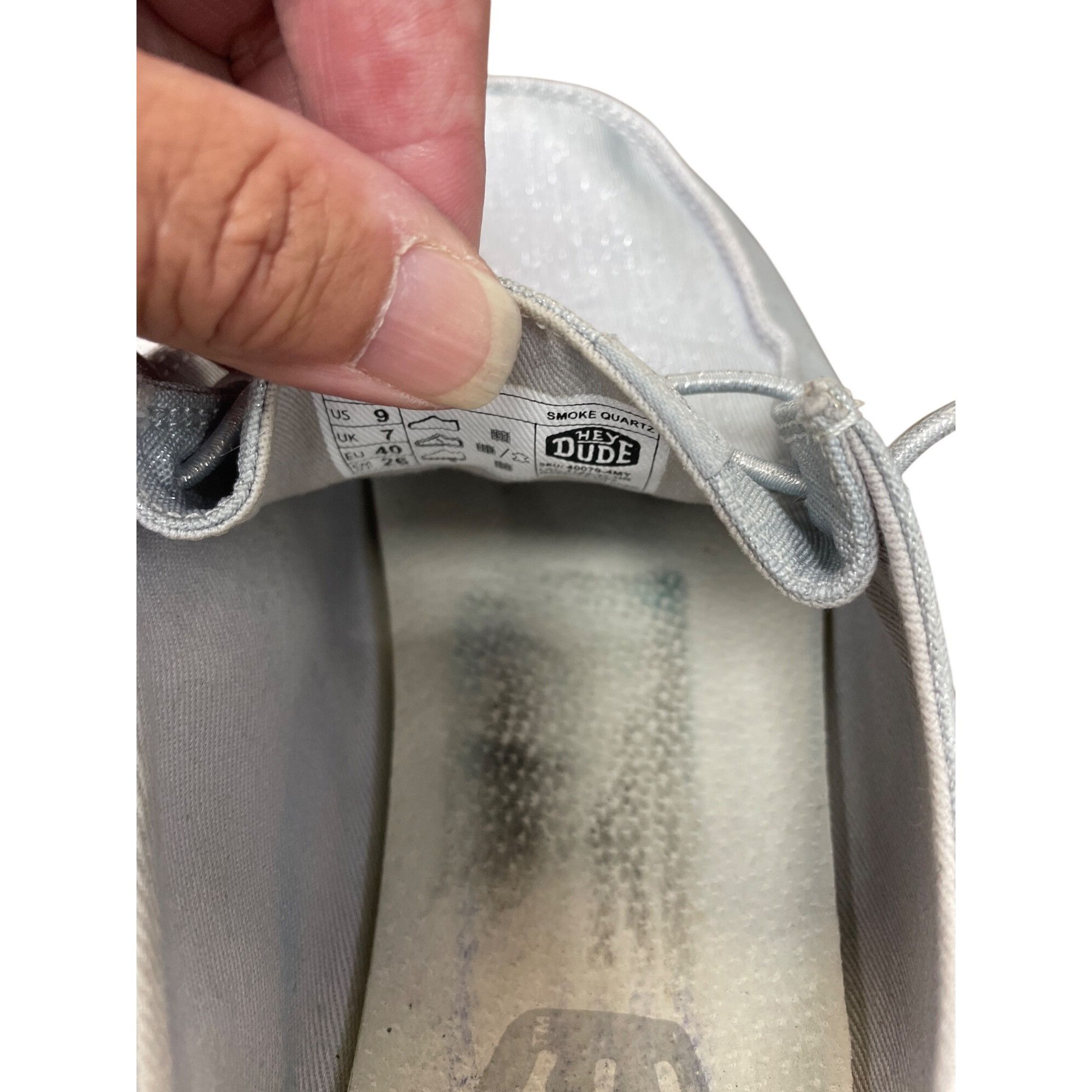 Other Hey Dude Wendy Glitter womans gray slip on Loafers shoes sz Size US 9 / IT 39 - 8 Thumbnail