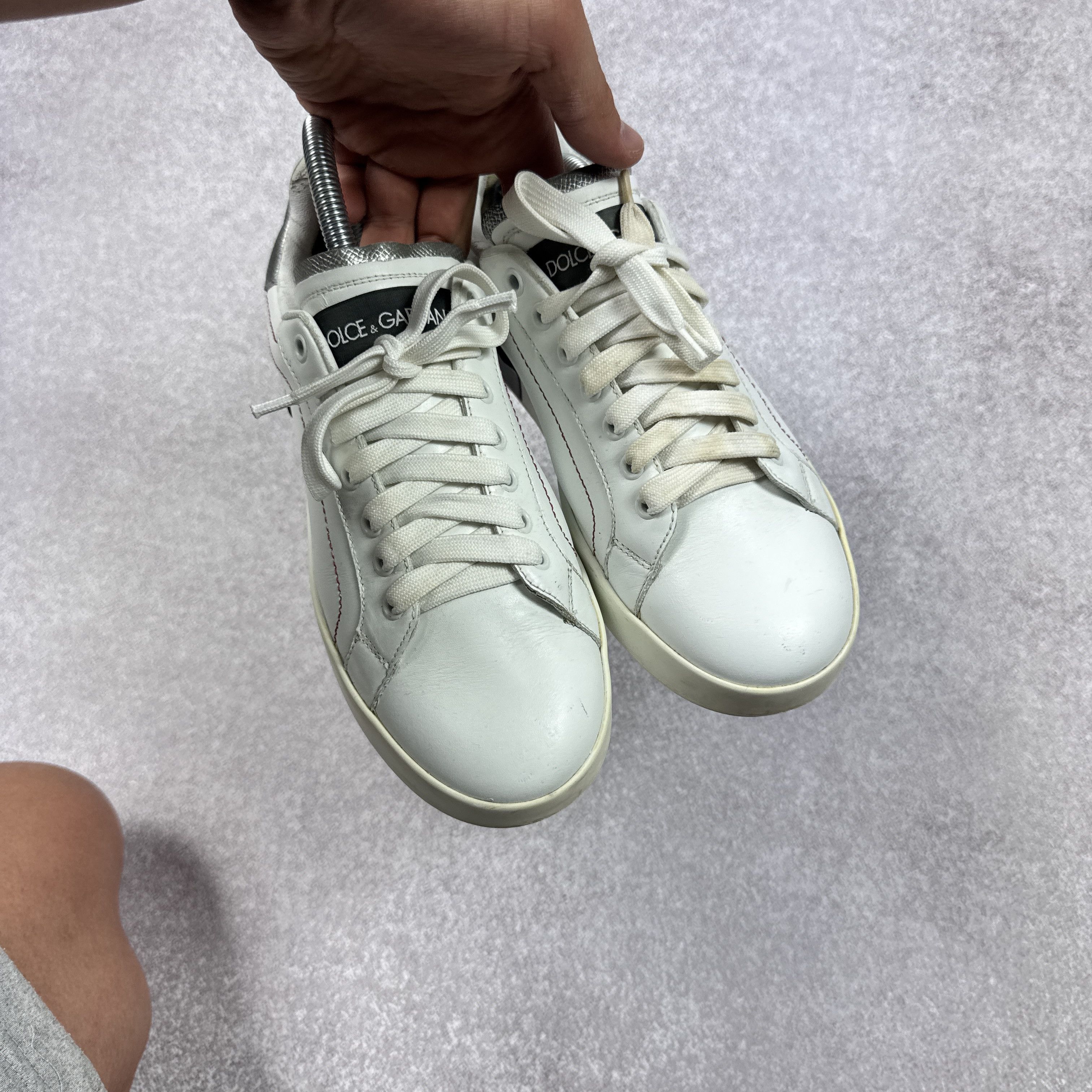 Dolce & Gabbana Women`s Dolce & Gabbana 1587 Leather Sneakers Size 38 / 24cm Size US 7 / IT 37 - 4 Thumbnail