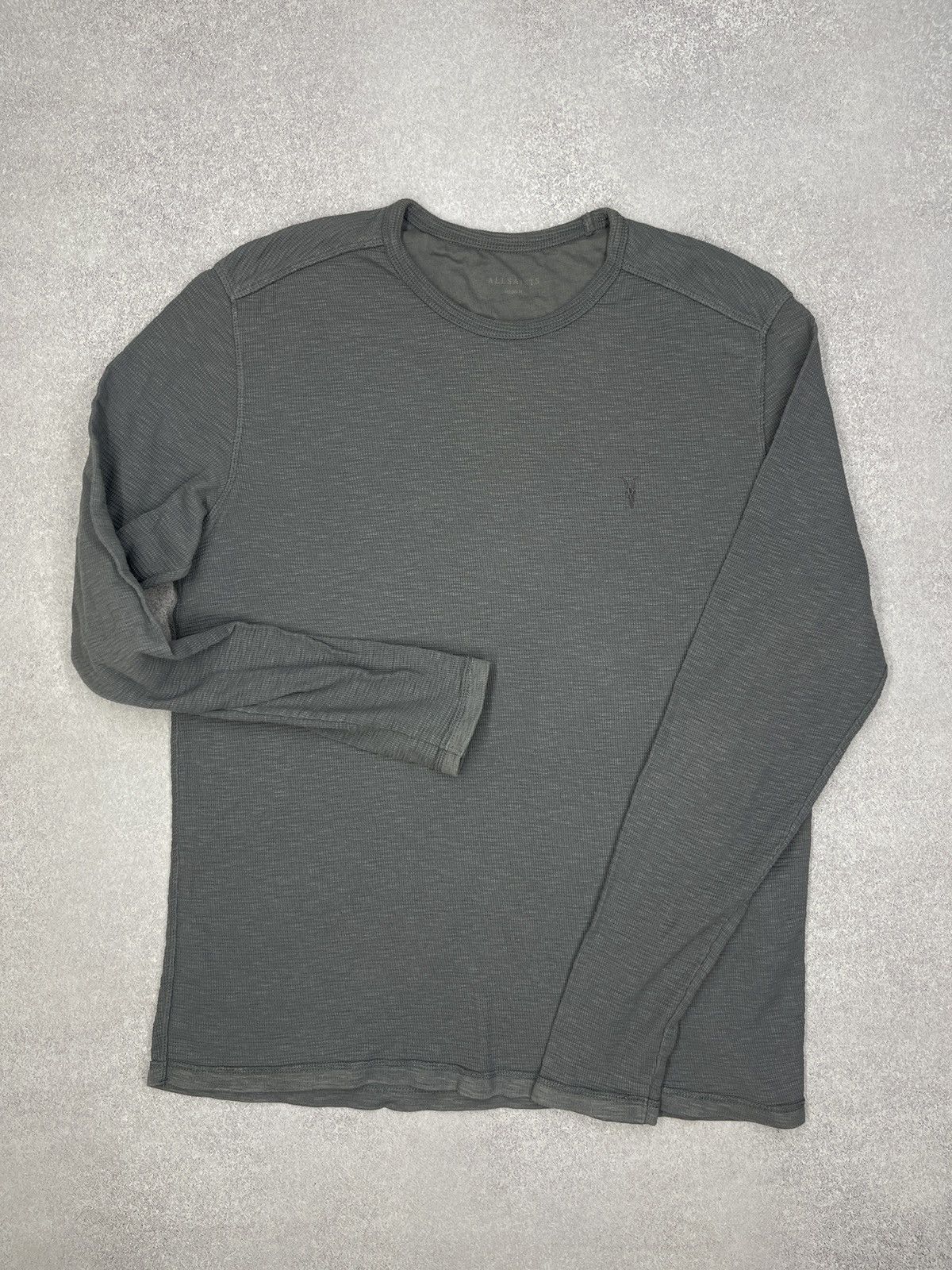 Allsaints Mens AllSaints Clash Longsleeve Crew Grey Size US M / EU 48-50 / 2 - 2 Thumbnail