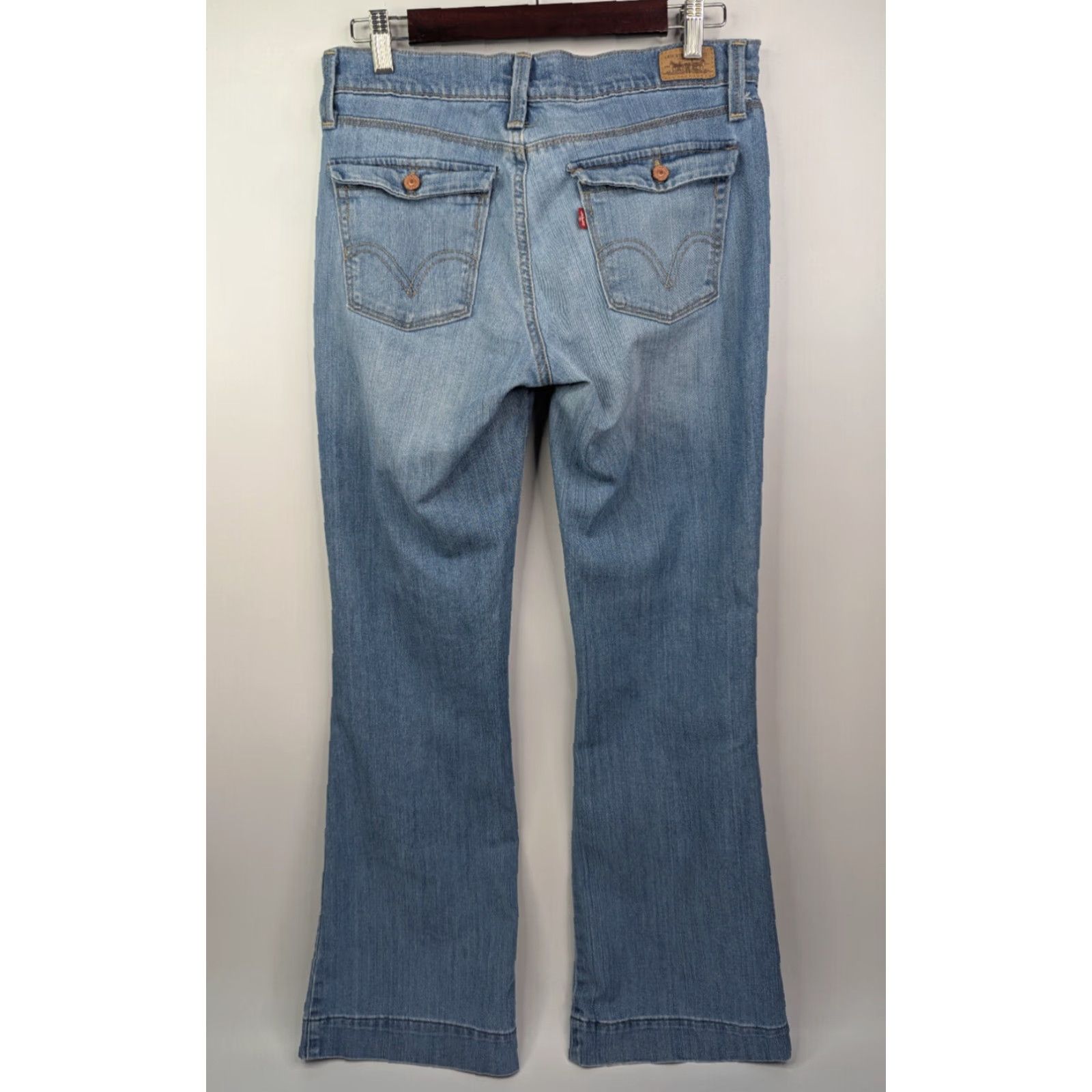 Levi's VINTAGE Levi's 544 Ultimate Lift Flare Jeans Women's Blue 8 Denim Cotton Elastane Pockets Y2K Western Women Size 30" / US 8 / IT 44 - 4 Thumbnail