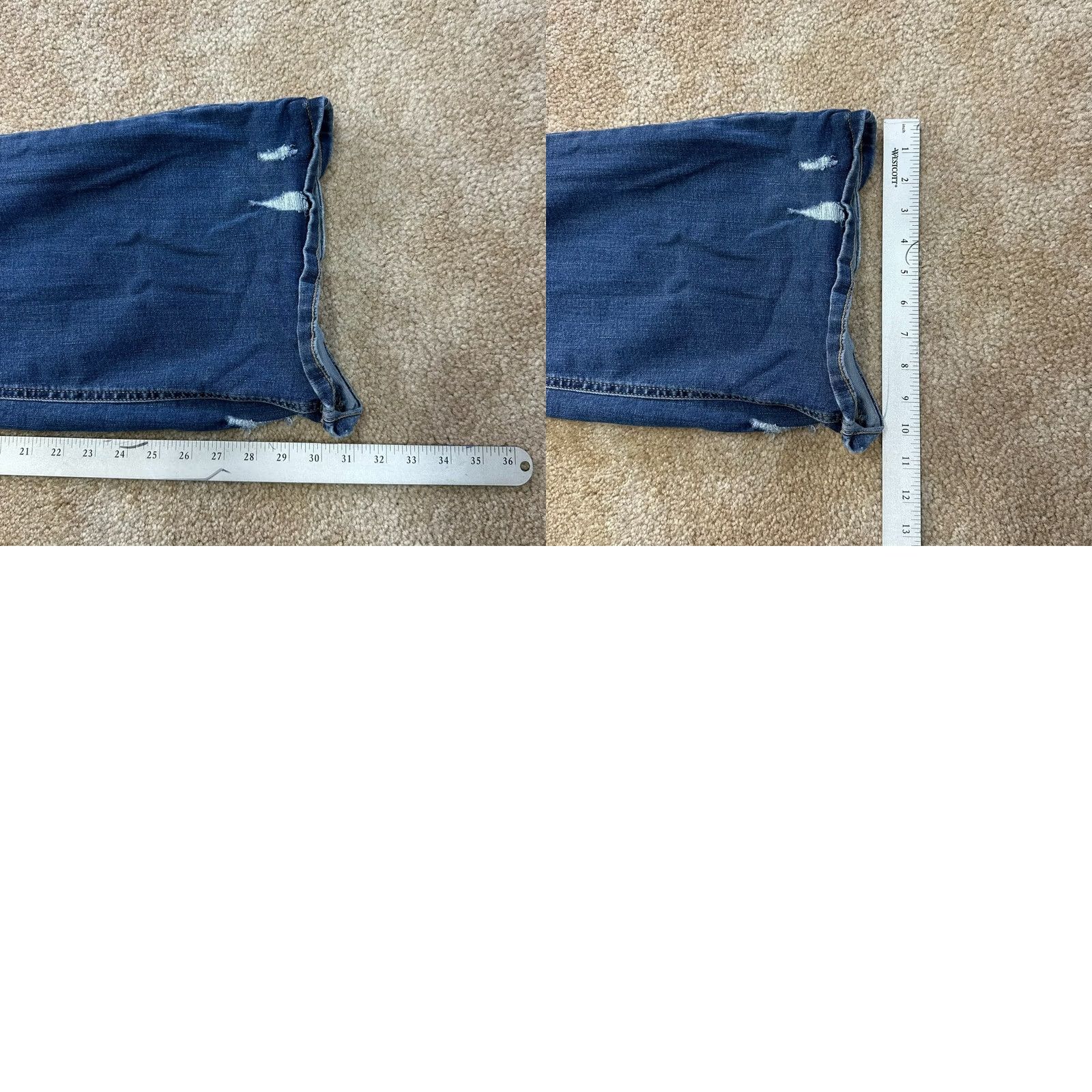 Vintage Maurices High Rise Flare Jeans Women's 18w Blue Denim Stretch Button fly Size 40" / US 18 - 9 Thumbnail