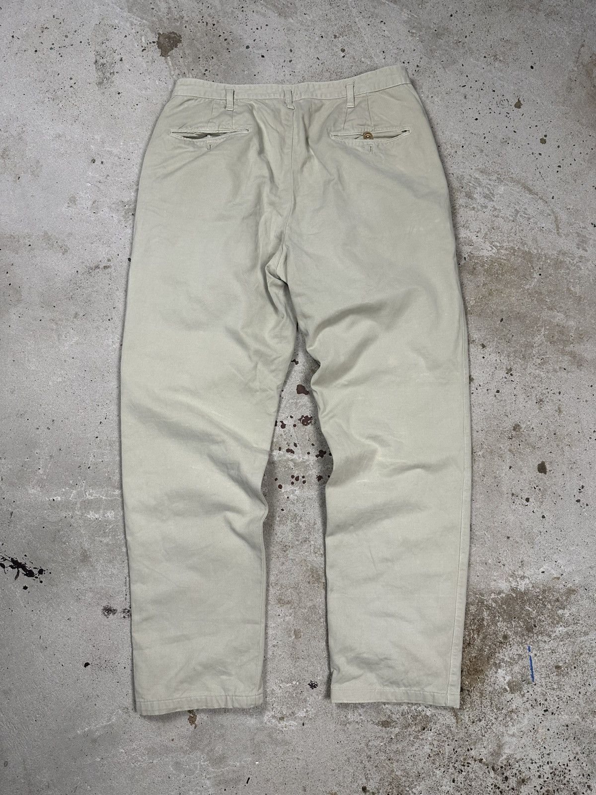 Boneville Vintage 90s Boneville Massimo Osti Wide Pleated Baggy Chino Size US 31 - 2 Thumbnail