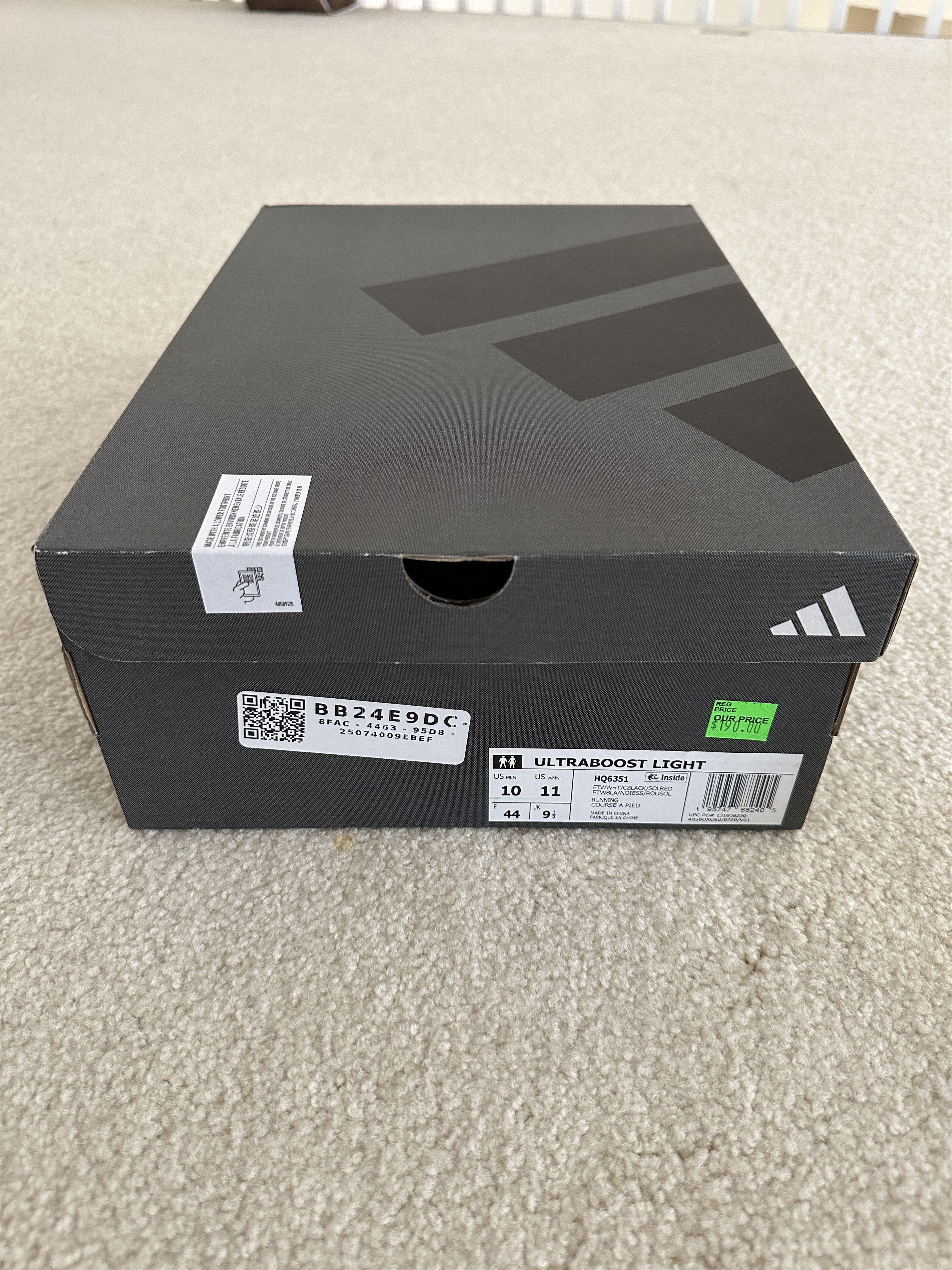 Adidas Adidas Ultraboost Light "White Solar Red" - US Men's 10 Size US 10 / EU 43 - 9 Thumbnail