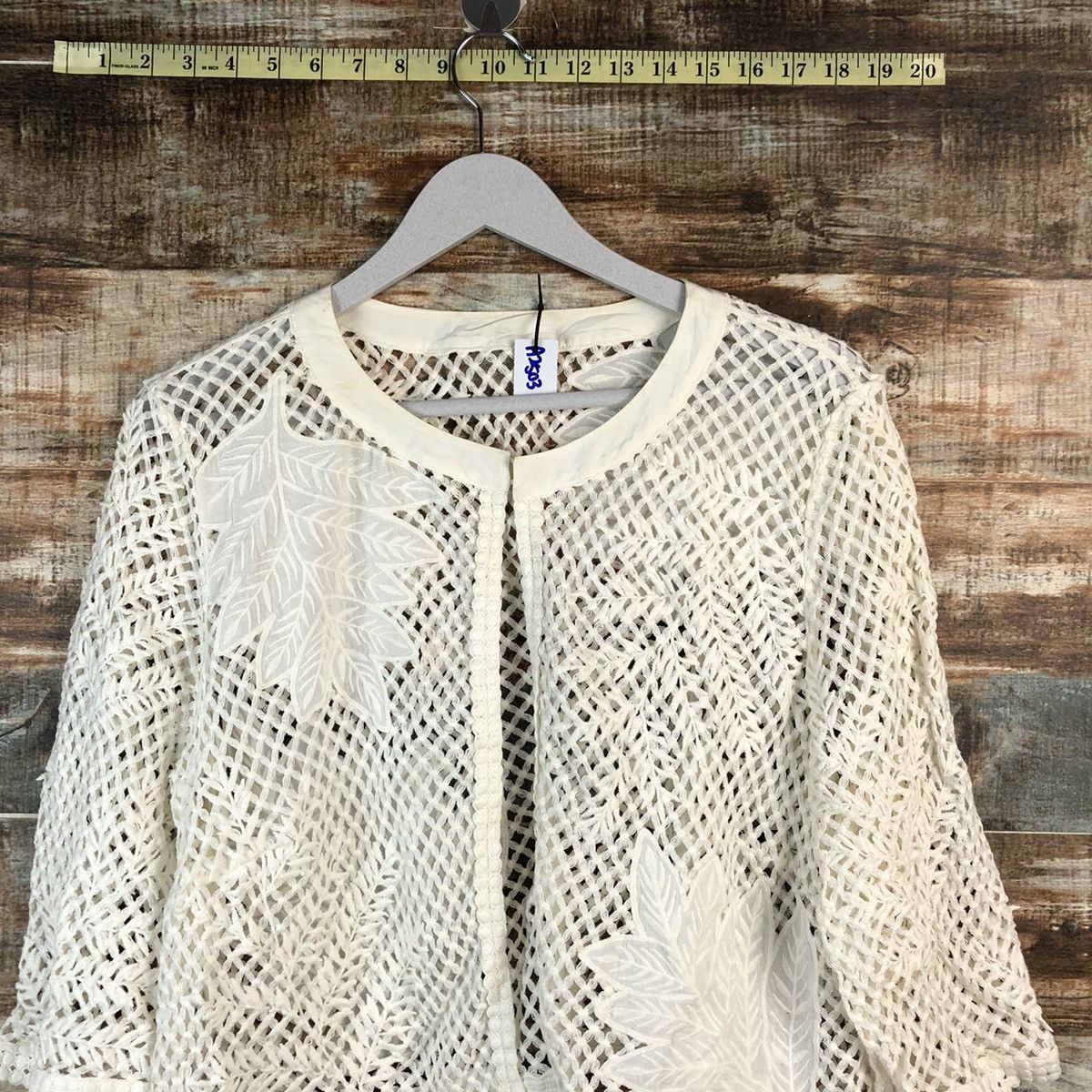 Hiroko Koshino Homme Hiroko Bis Hiroko Koshino crochet meshnet Knitwear #A2503 Size S / US 4 / IT 40 - 2 Thumbnail