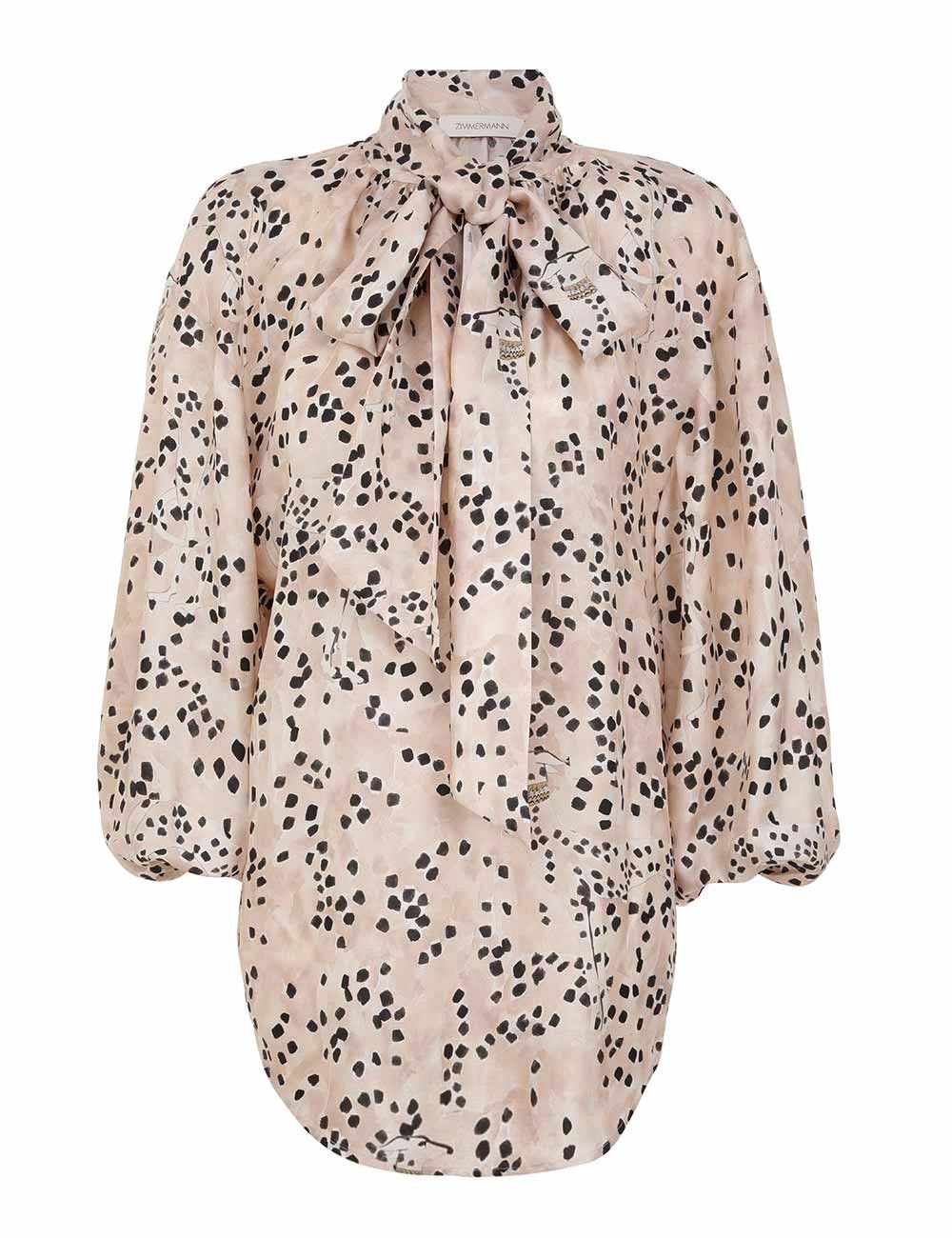 Zimmermann oc11z0925 Illustration Draped Mini Dress in Multicolor Size L / US 10 / IT 46 - 1 Thumbnail