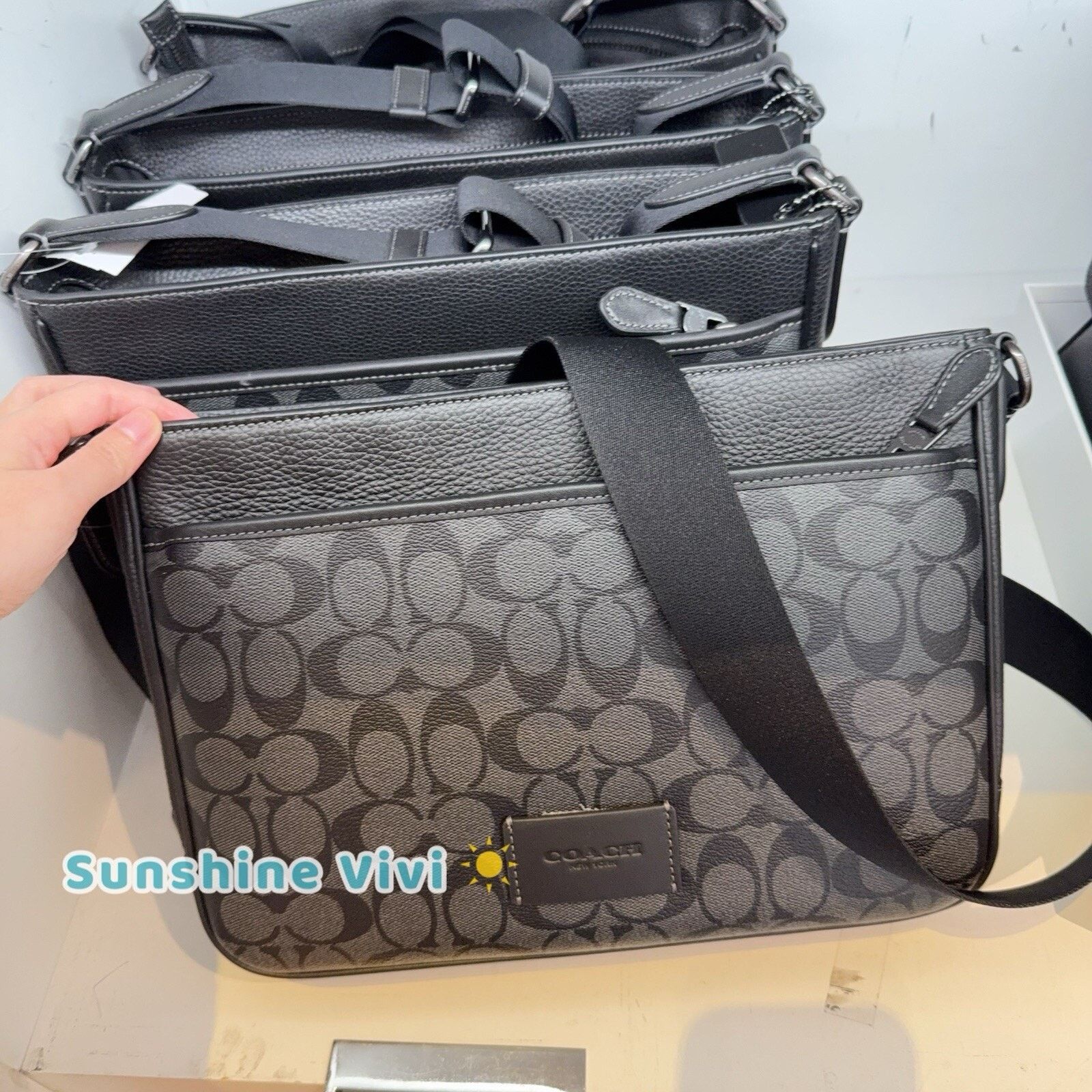 NWT Coach District Crossbody Shoulder Bag Ch078 Black, Women's