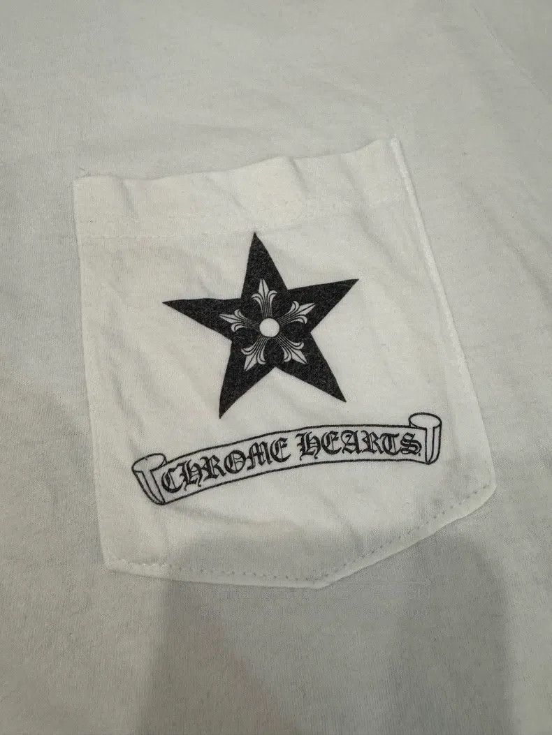 Chrome Hearts CHROME HEARTS Size M White T-shirt with a five-pointed star Size US M / EU 48-50 / 2 - 3 Thumbnail