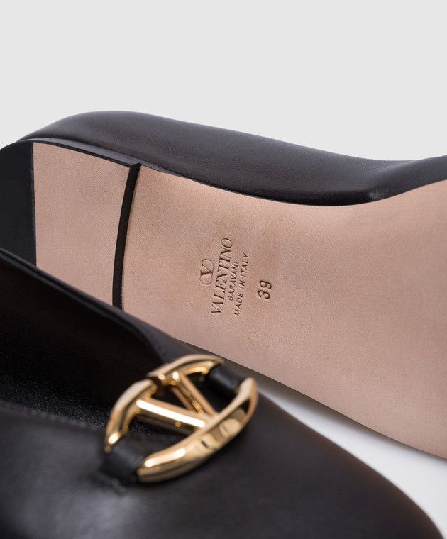 Valentino o1s22i1n0924 Vlogo Ballet Flats in Black Size US 10 / IT 40 - 5 Thumbnail