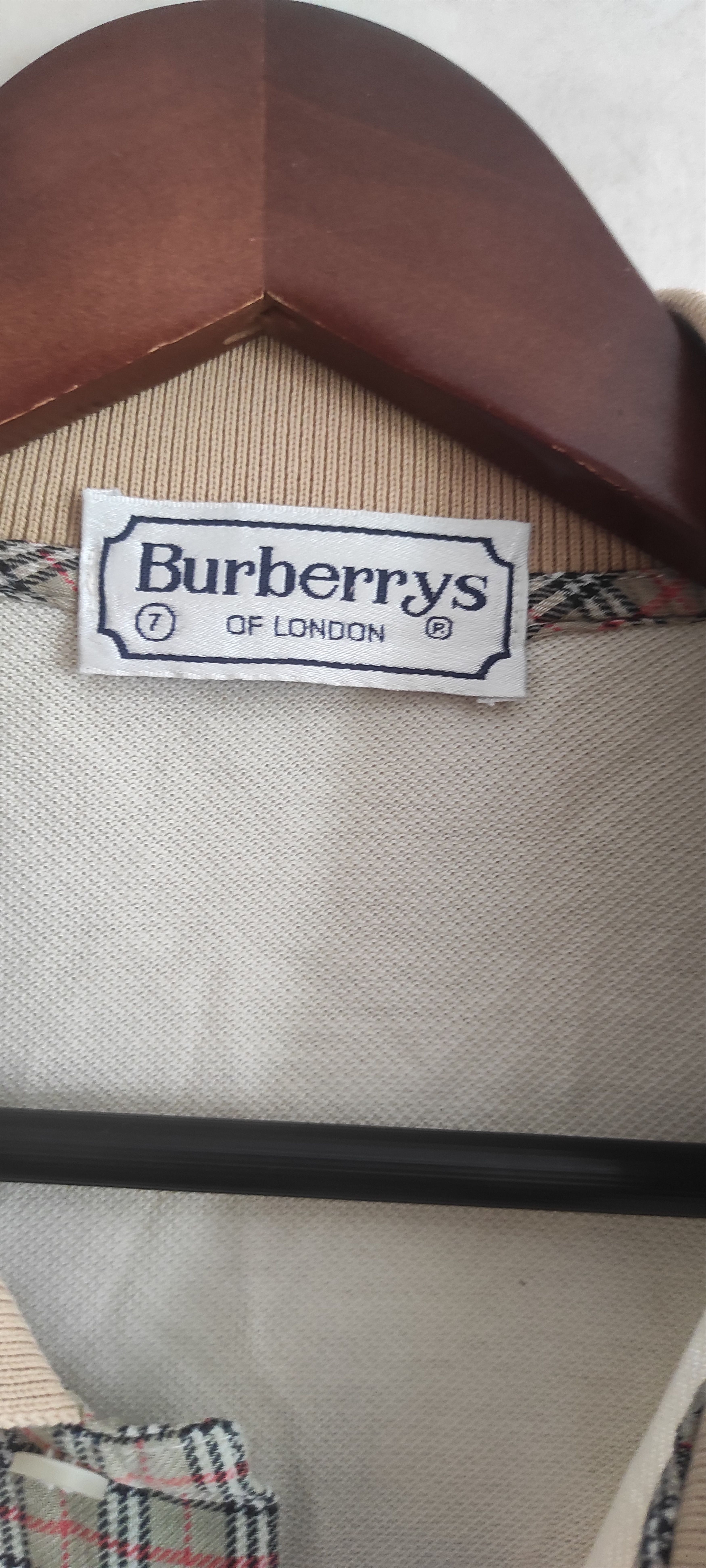 Burberry × Vintage VTG Burberry London Nova Check Polo Beige Tee Shirt Size US L / EU 52-54 / 3 - 9 Thumbnail