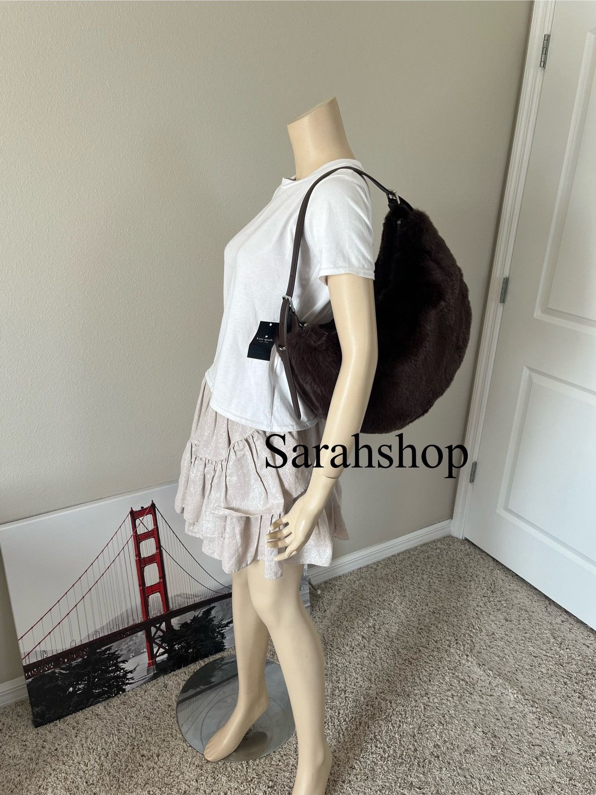 Kate Spade Kate Spade Nova Faux Fur Large Crescent Shoulder Bag Size ONE SIZE - 8 Thumbnail