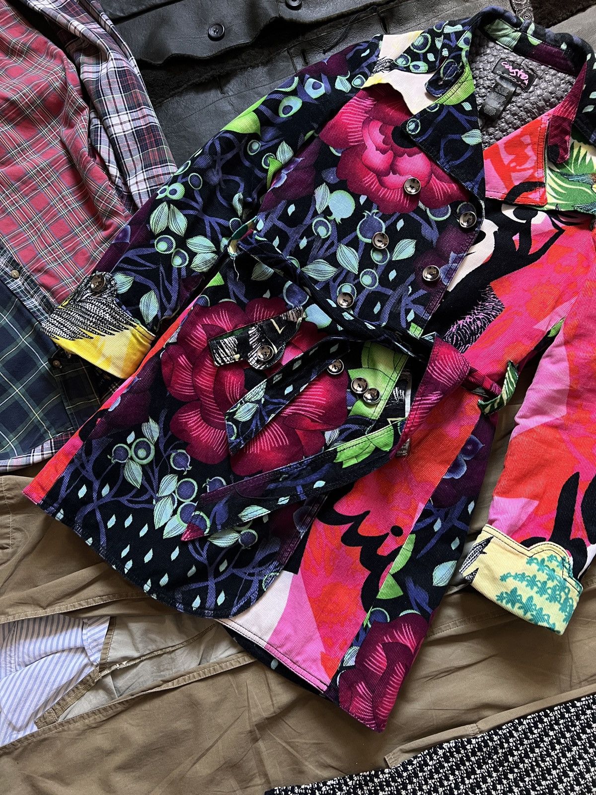 Custo Barcelona Custo Barcelona Custoline Floral Trench Coat Size M / US 6-8 / IT 42-44 - 8 Thumbnail