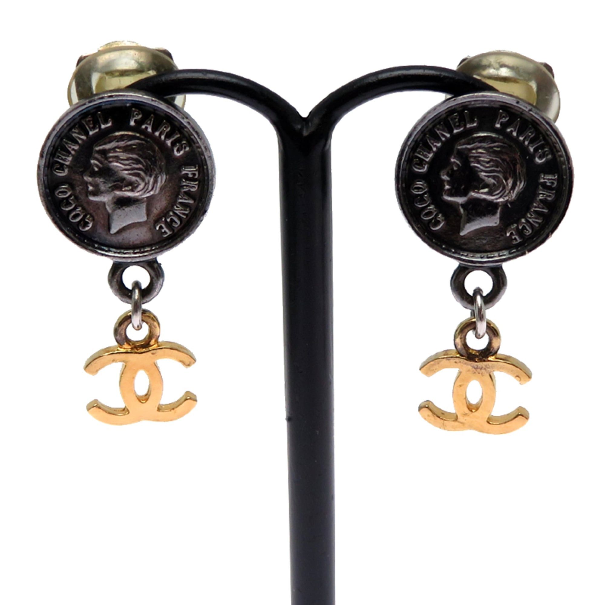 Chanel Chanel Coin Coco Mark Women's Earrings Metal Size ONE SIZE - 1 Thumbnail