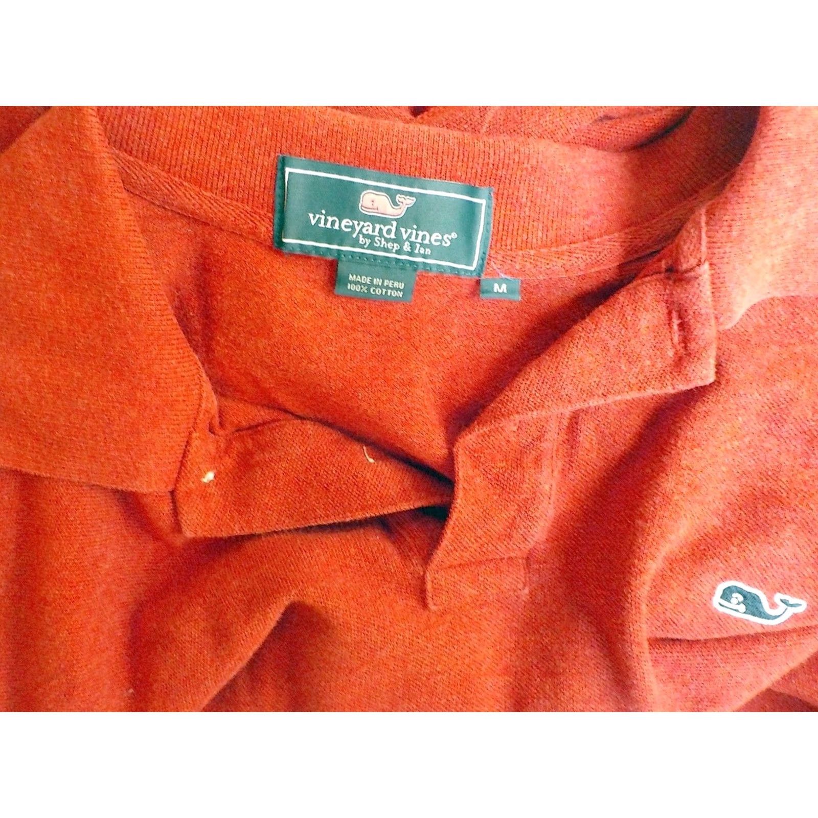 Vineyard Vines VINEYARD VINES Polo Shirt Red MEDIUM Long Sleeve 100% Cotton Size US M / EU 48-50 / 2 - 4 Thumbnail