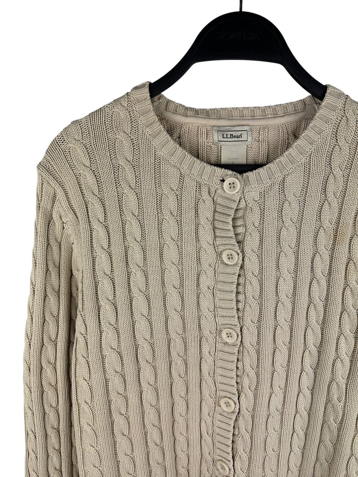 L.L. Bean Vintage L.L. Bean Cable Knit Sweater Cardigan Women’s Size L Size L / US 10 / IT 46 - 2 Thumbnail