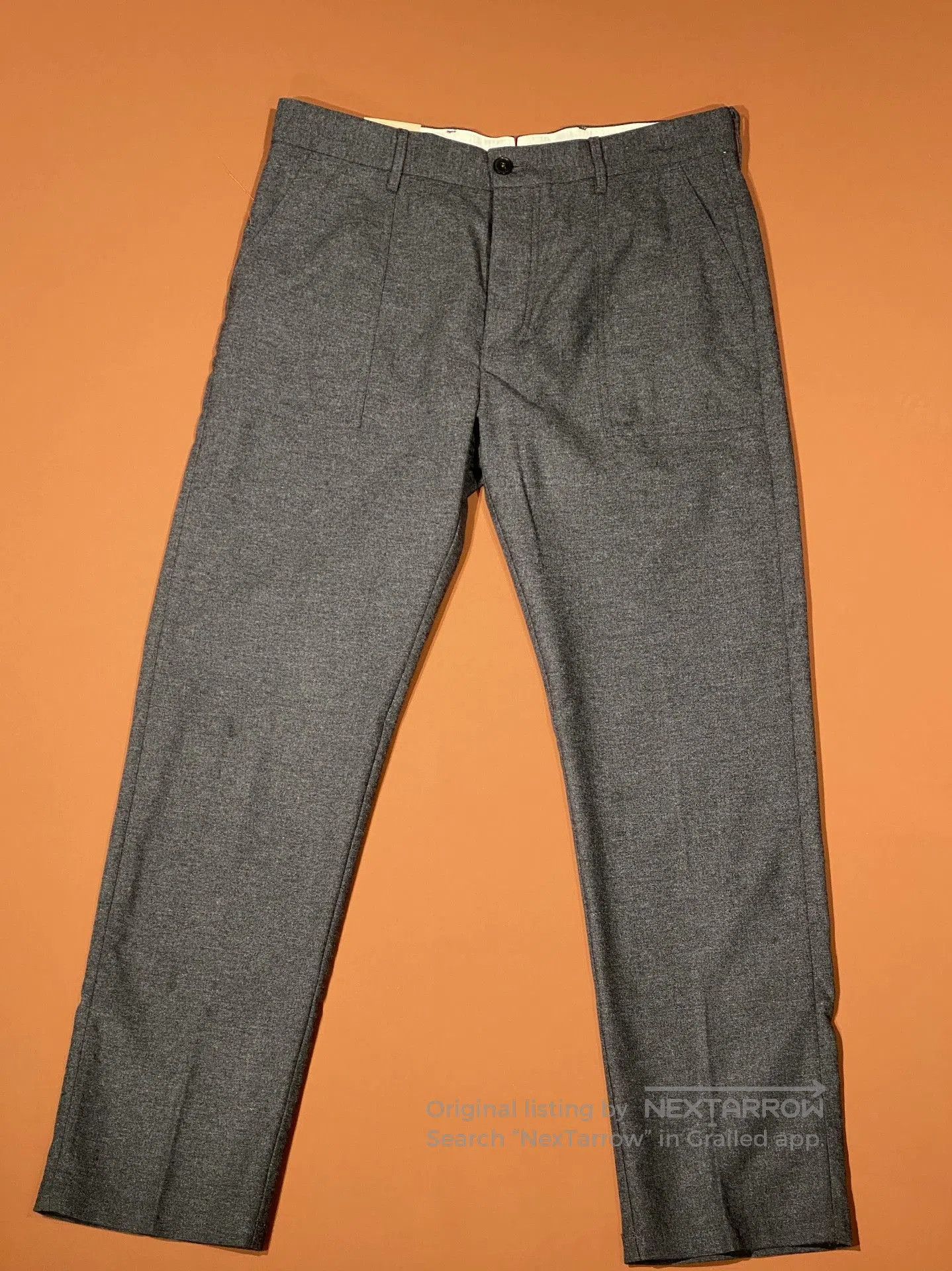 Fortela FORTELA Italian Dark Gray Wool Casual Pants. Size US 33 - 1 Thumbnail