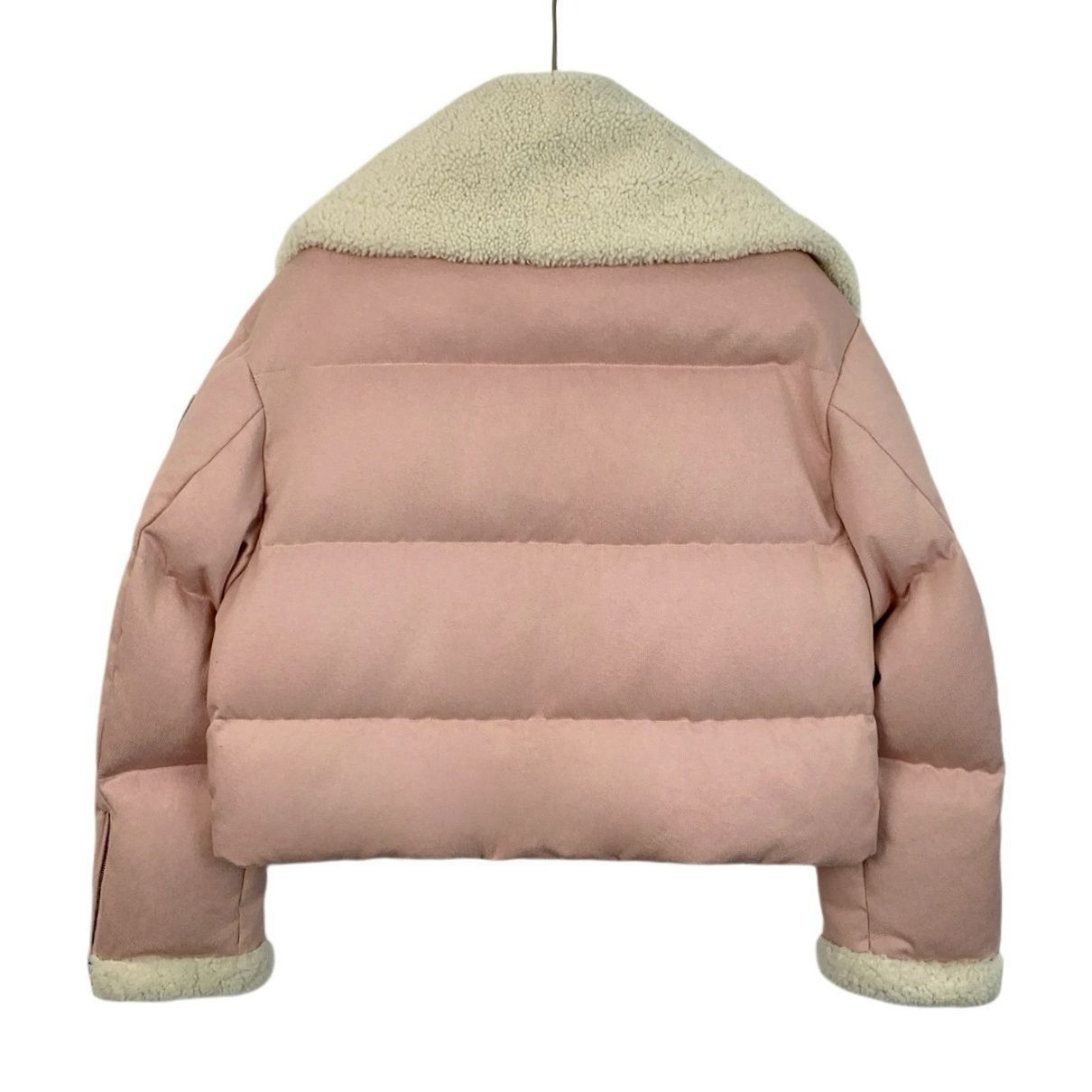 Moncler Moncler Pink Puffer Jacket With Shearling Collar Womens Size XXS / US 00 / IT 34 - 2 Thumbnail
