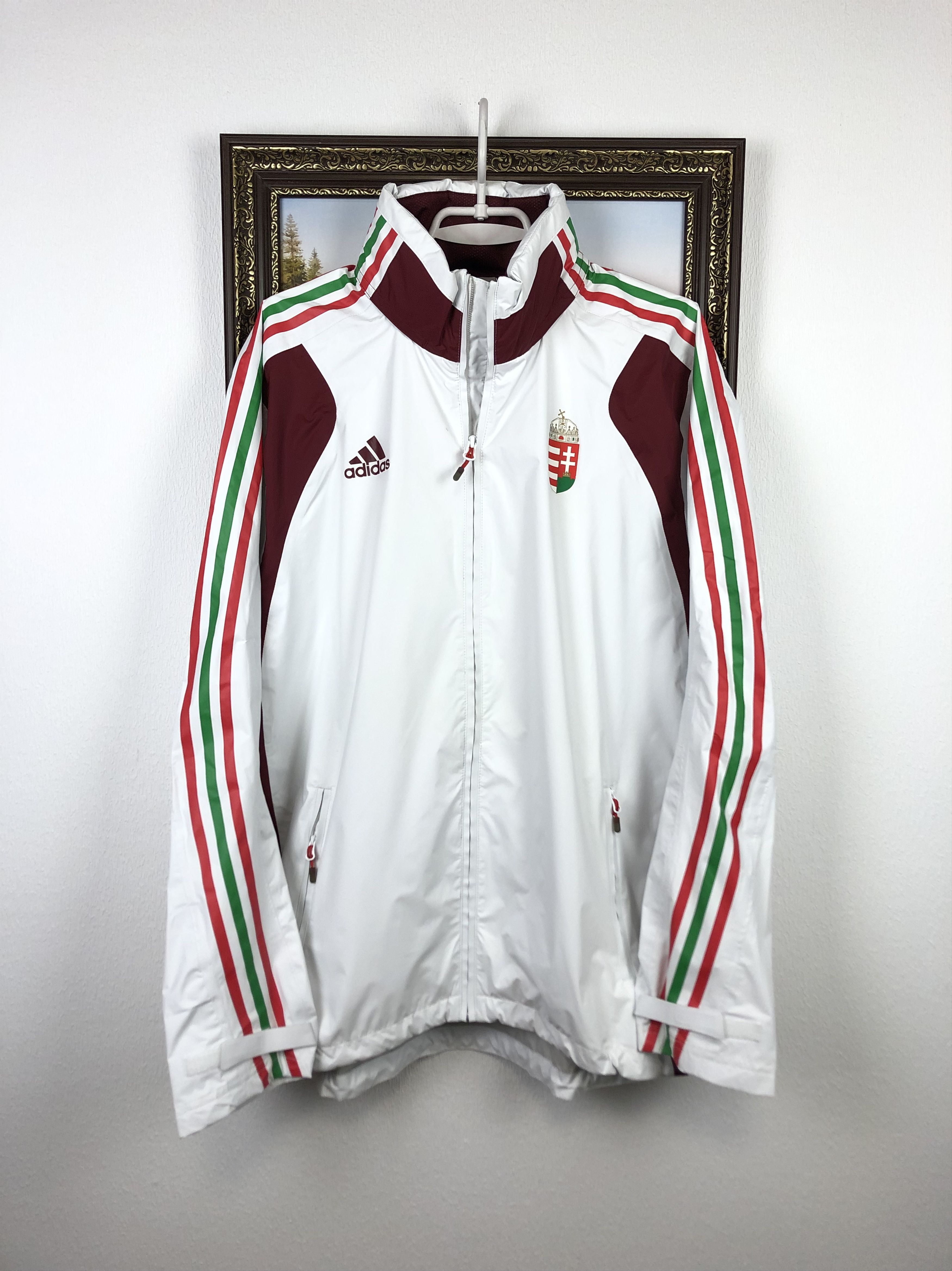 Adidas Vintage Adidas Hungary Football Suit Set Jacket Pants Track Size US XL / EU 56 / 4 - 2 Thumbnail