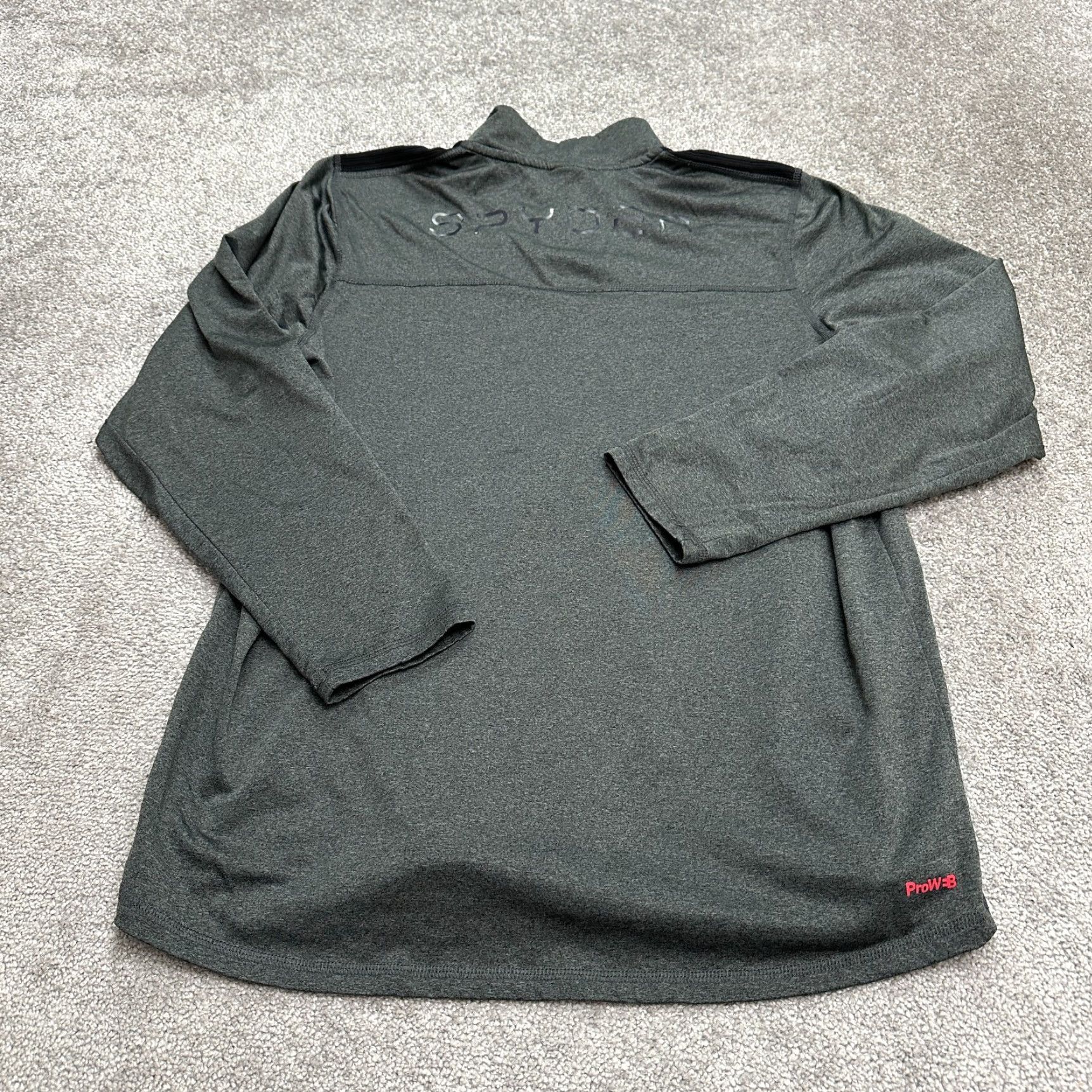 Spyder Spyder Jacket Mens Large ProW=B Active ProW=B Light Jacket Dark Gray 1/4 Zip Outdoor All Seasons Lightweight | Spyder | Jacket | Mens | Large | Gray Size US L / EU 52-54 / 3 - 2 Thumbnail