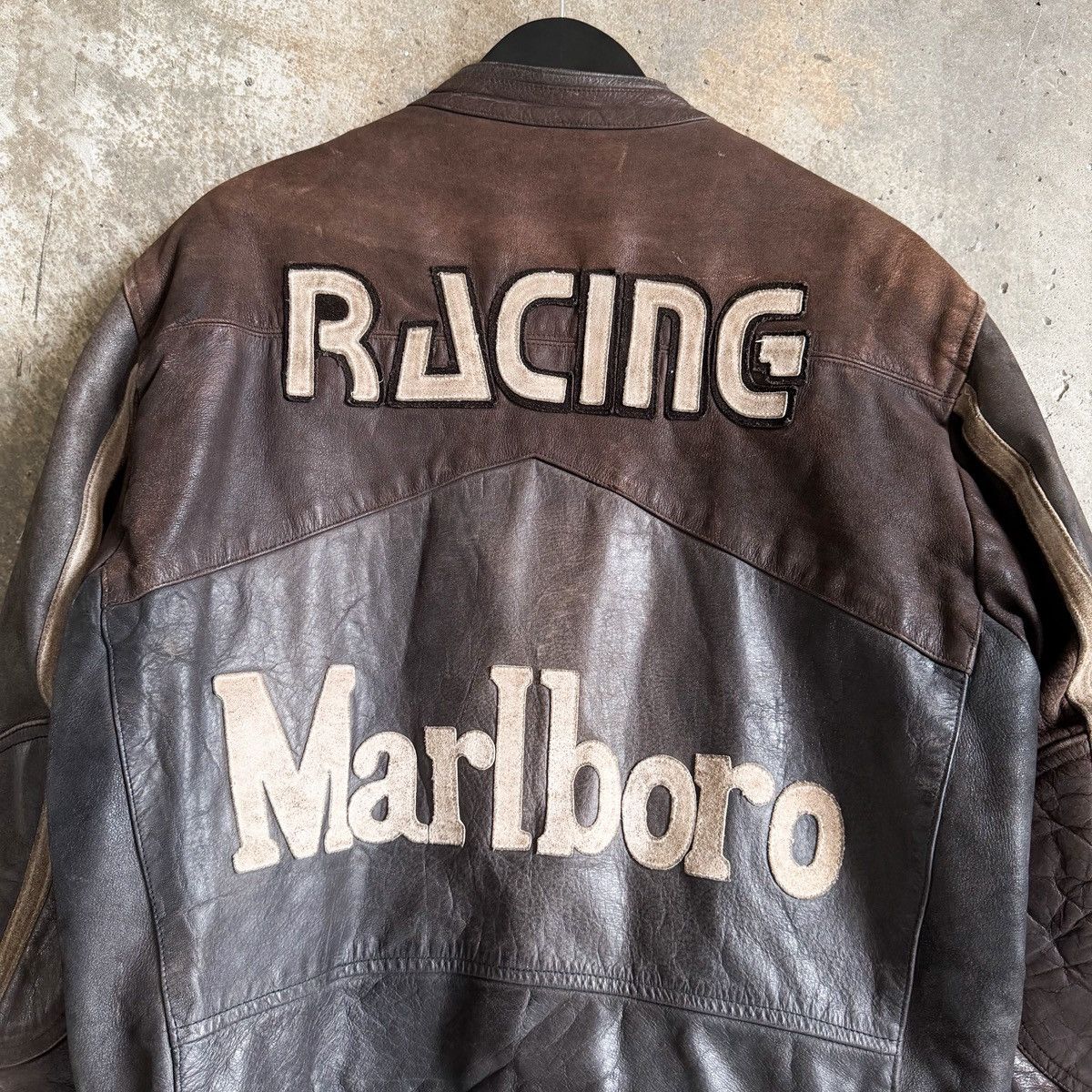 Vintage Vintage Marlboro THRASHED Leather Racing Jacket Size US M / EU 48-50 / 2 - 5 Thumbnail