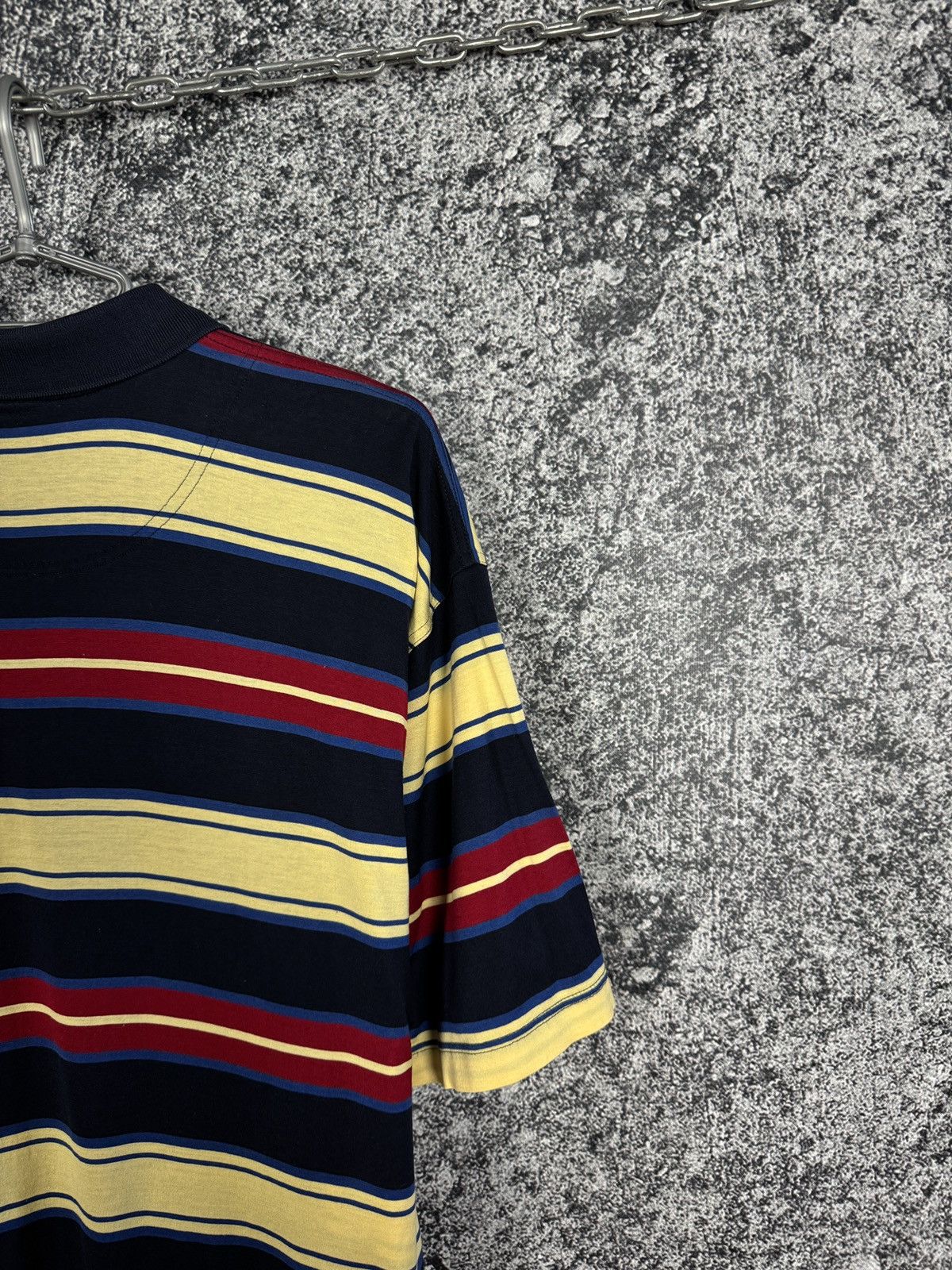 Yves Saint Laurent Men’s Yves Saint Laurent Striped Polo Shirt Vintage YSL XL Size US XL / EU 56 / 4 - 10 Thumbnail