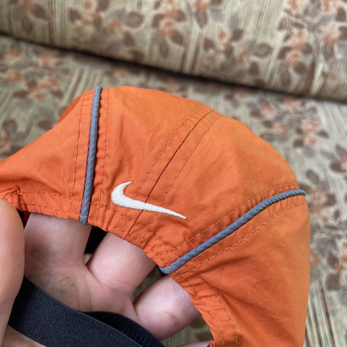 Nike Vintage Nike Nylon 5 Panel Cap Hat Orange Mens One Size Size ONE SIZE - 16 Thumbnail