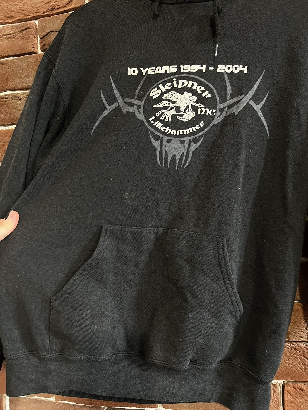 Tribal Streetwear Vintage Y2k 00s Tribal Rave M Black Rock Metal Hoodie Size US M / EU 48-50 / 2 - 2 Thumbnail