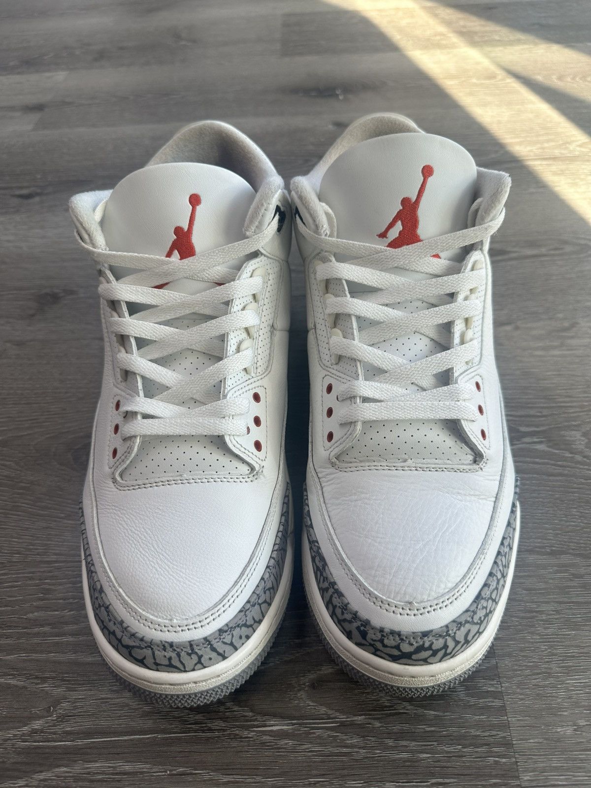 Jordan Brand Air Jordan 3 “White Cement Reimagined” **PRE-OWNED** Size US 13 / EU 46 - 3 Thumbnail