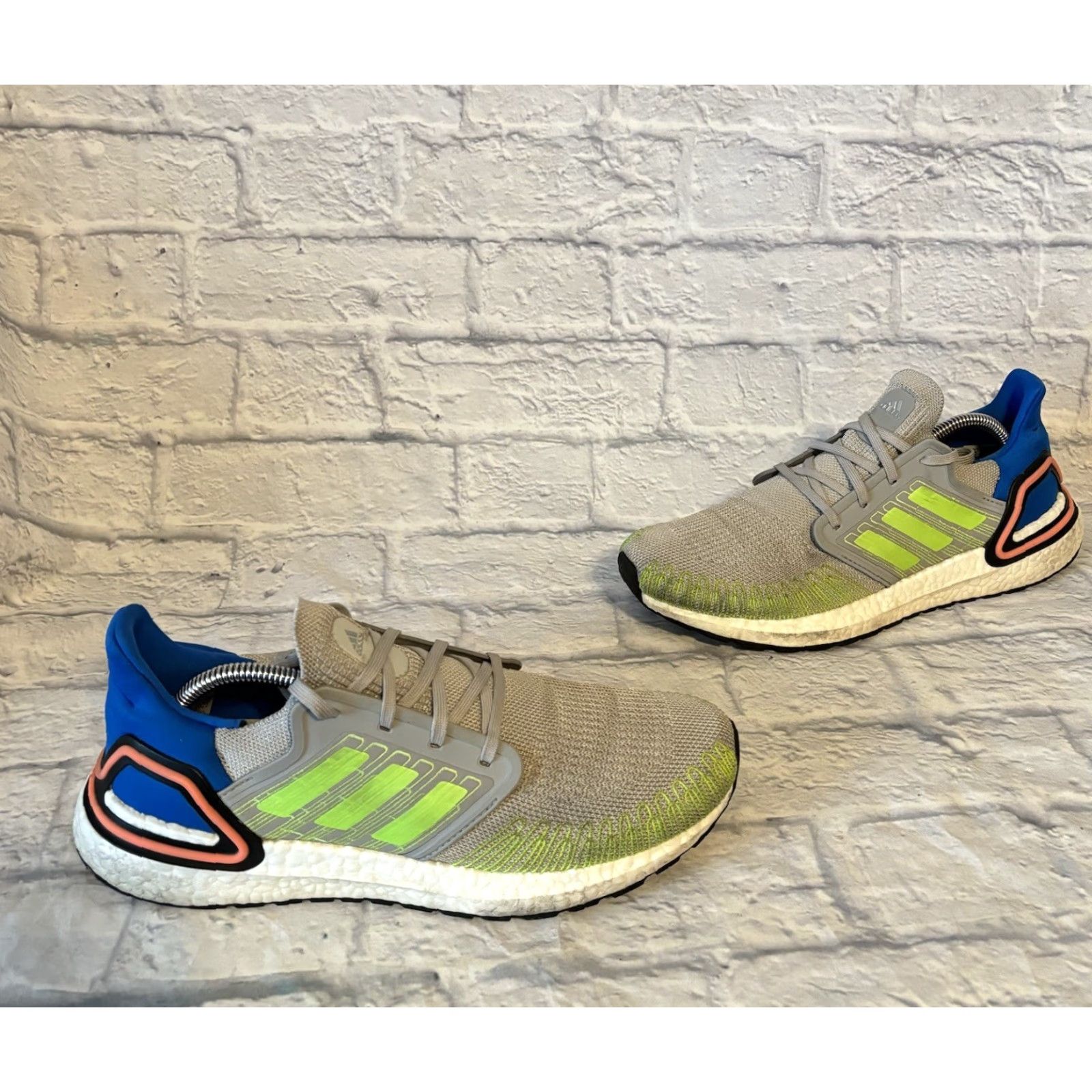 Adidas Adidas UltraBoost 20 Signal Green/Glory Blue/Grey FX0899 Sneaker Men 9.5 Medium Gray Athletic Running & Jogging 2020 Size US 9 / EU 42 - 2 Thumbnail