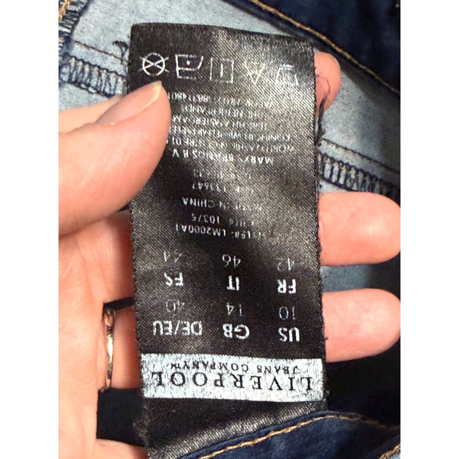 Vintage Liverpool Jeans Women's Size 10 Blue Denim Skinny Mid Rise 5-Pocket Stretch Jeans Size 32" / US 10 / IT 46 - 5 Thumbnail